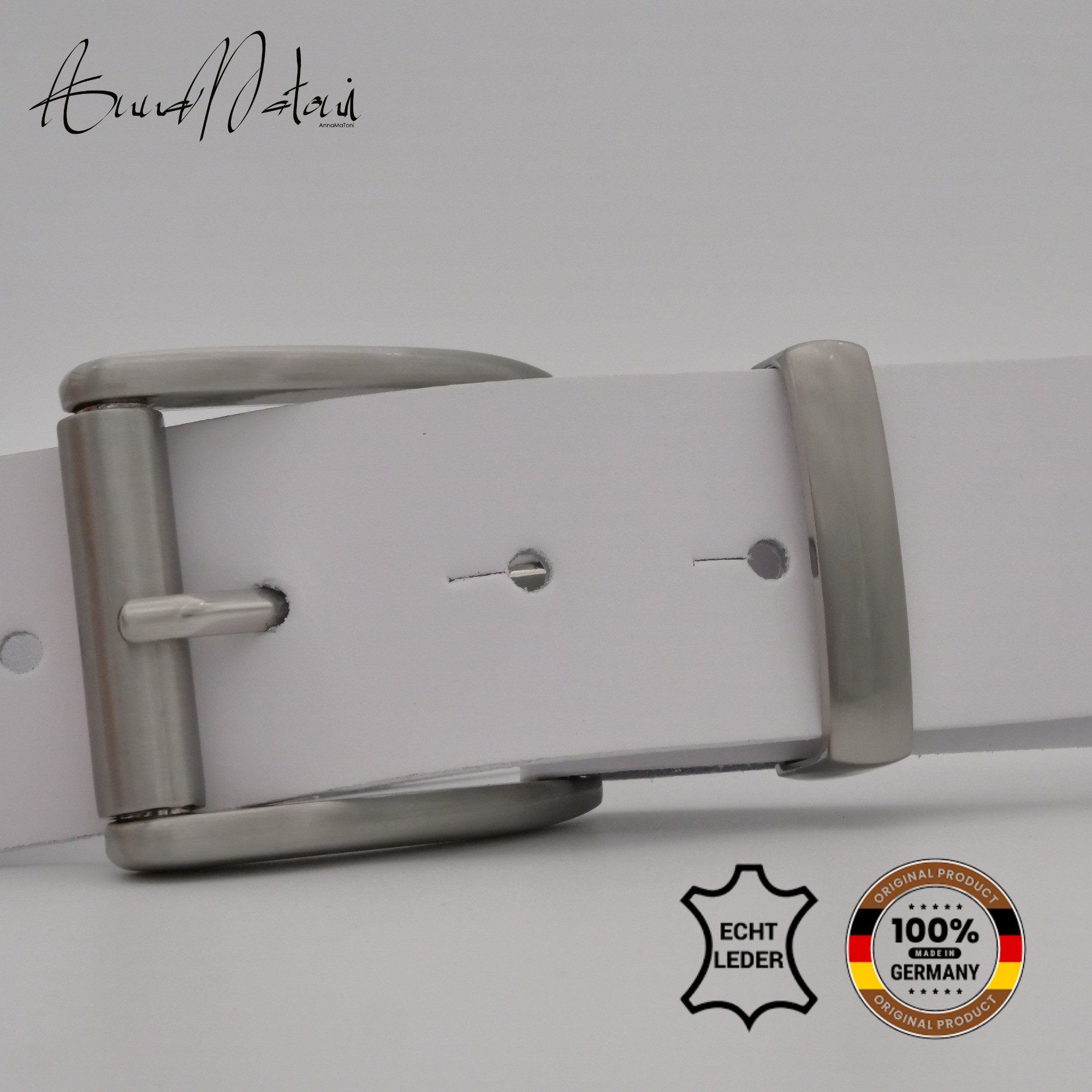 AnnaMatoni Ledergürtel AnnaMatoni Herren Ledergürtel Zeitloses Design Gürtel 4cm breit