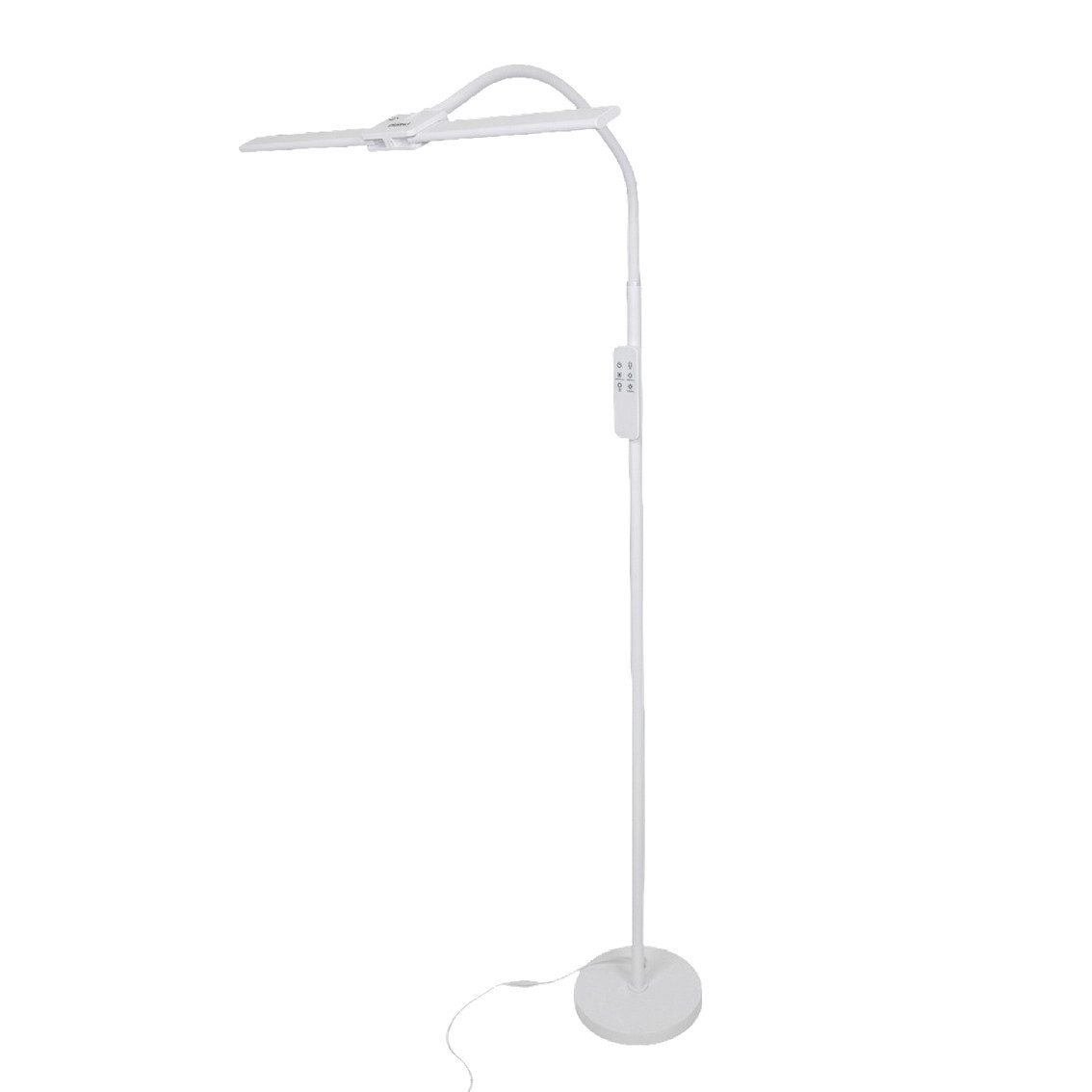 LUXULA LED Stehlampe Doppelkopf-Leuchte, LED fest integriert, 3000- 6500K Warm- Kaltweiß, Kontaktloser Sensor, Flexible Leuchte