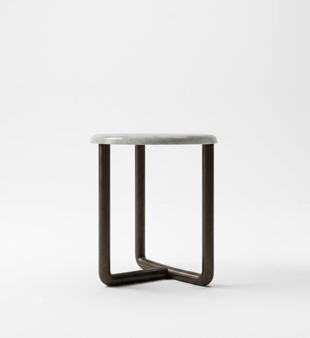 Xlmoebel Beistelltisch Moderner Couchtisch in Grau und Schwarz aus Holz und Metall, Made in Europa
