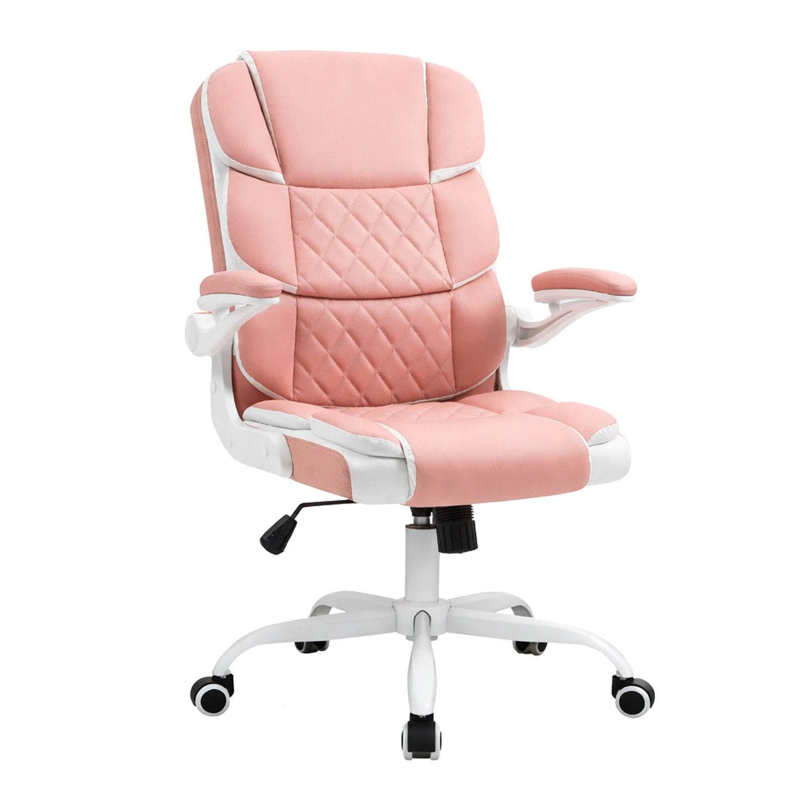 HTI-Living Schreibtischstuhl Bürostuhl drehbar mit Wippfunktion Kunstleder Rosa (Stück, 1 St)