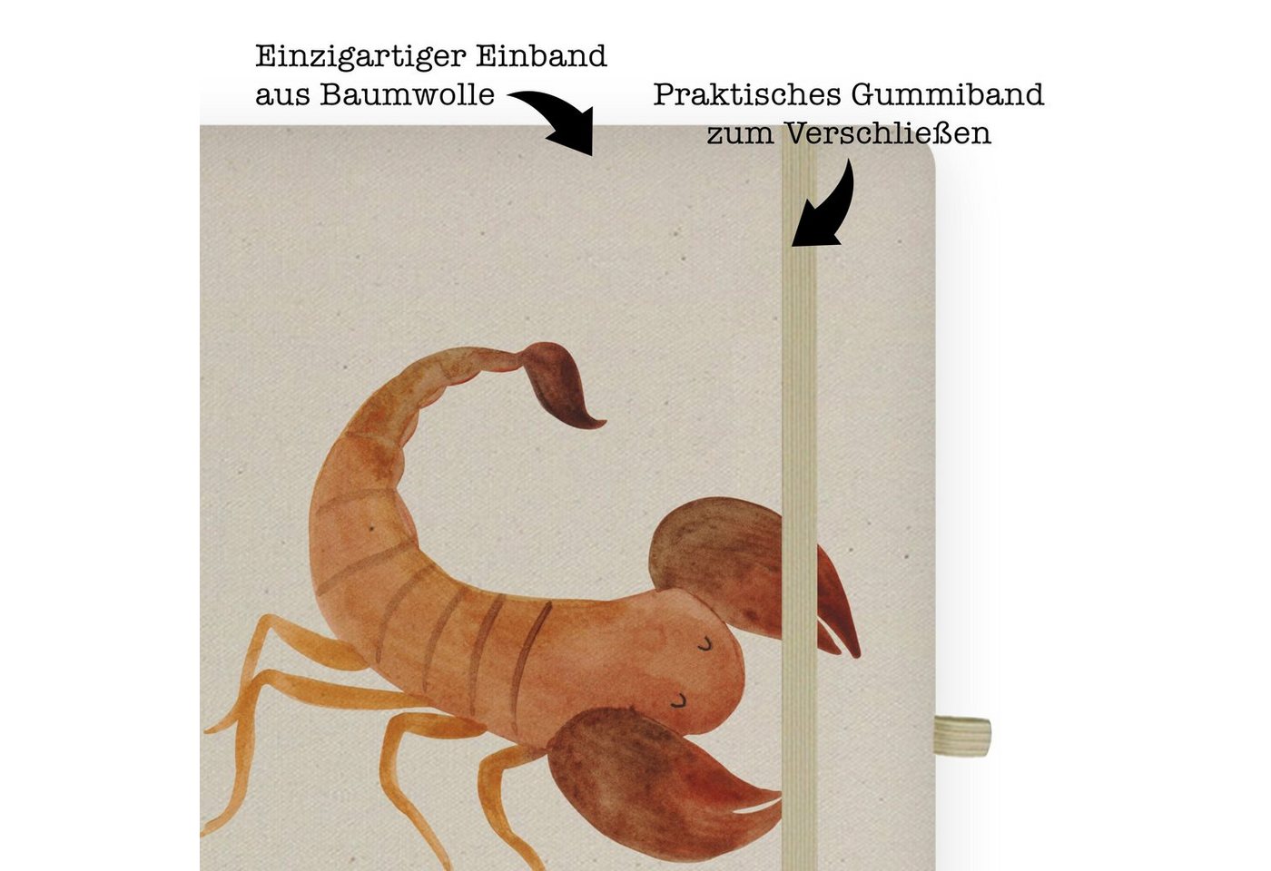 Thumbnail - Mr. & Mrs. Panda Notizbuch Sternzeichen Skorpion - Transparent - Geschenk, Horoskop, Notizen, Sc Mr. & Mrs. Panda, Premi...
