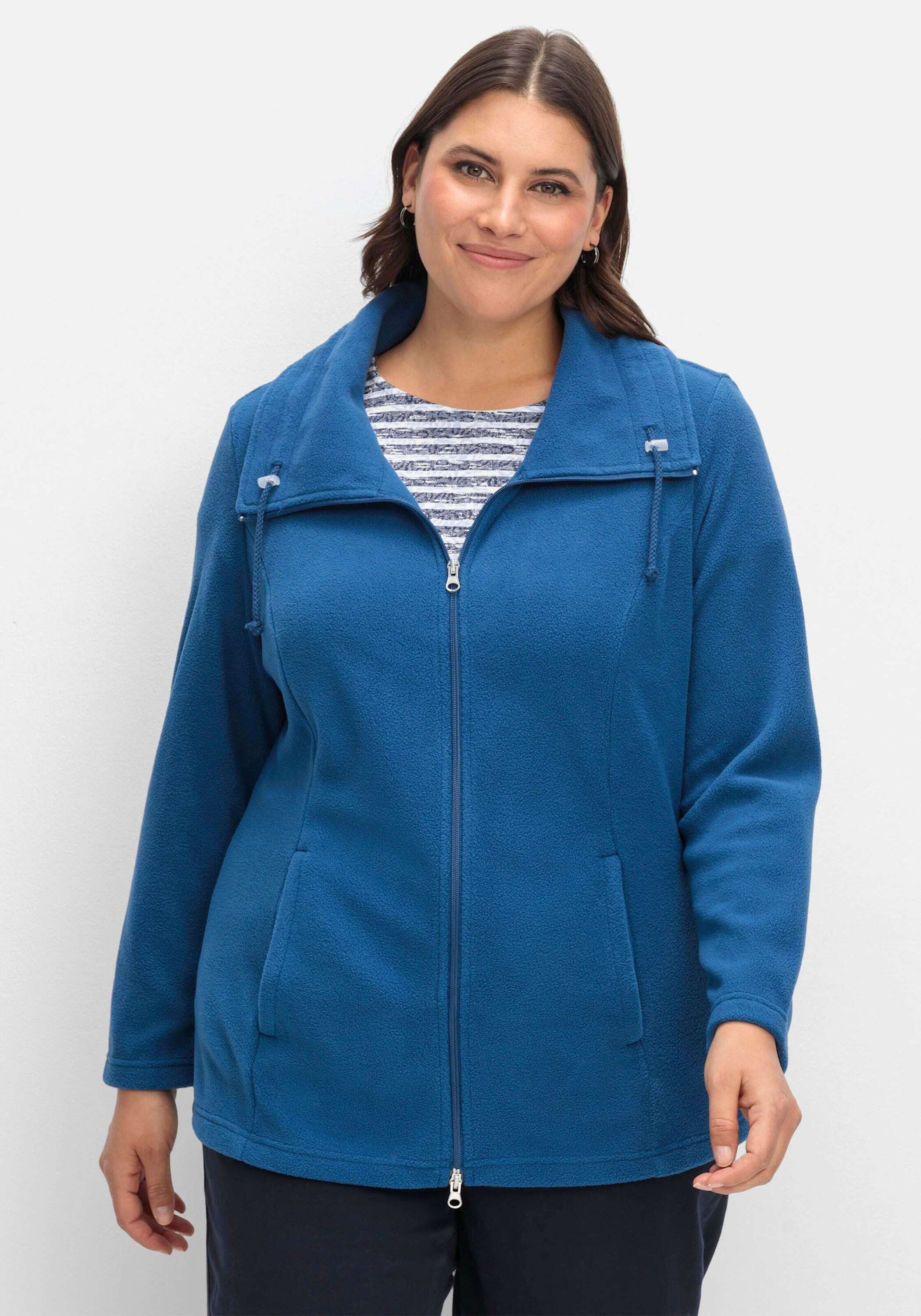 Sieh an! Fleecejacke Fleece-Jacke Langarm