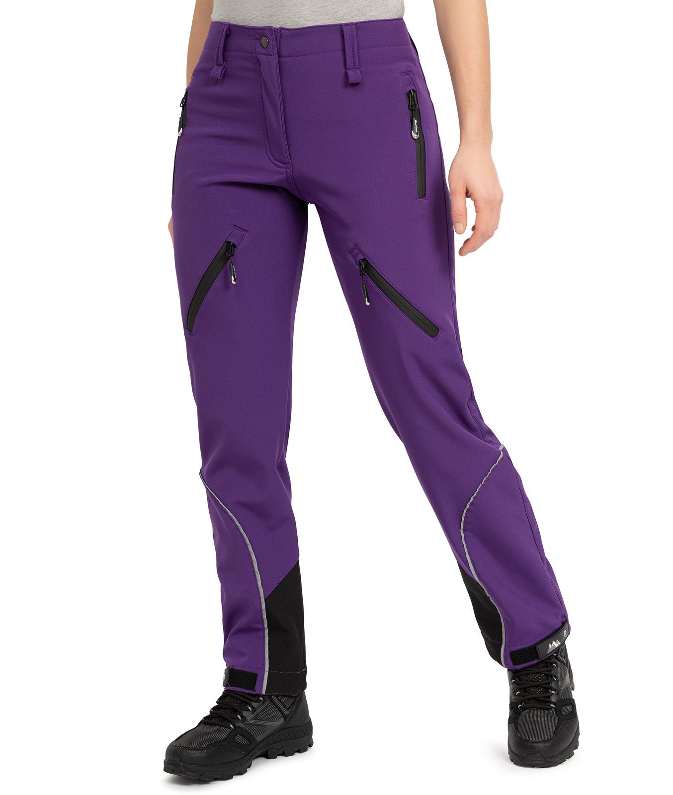 Violett Softshellhose Wanderhose D-444 Creek Softshellhose Rock Damen