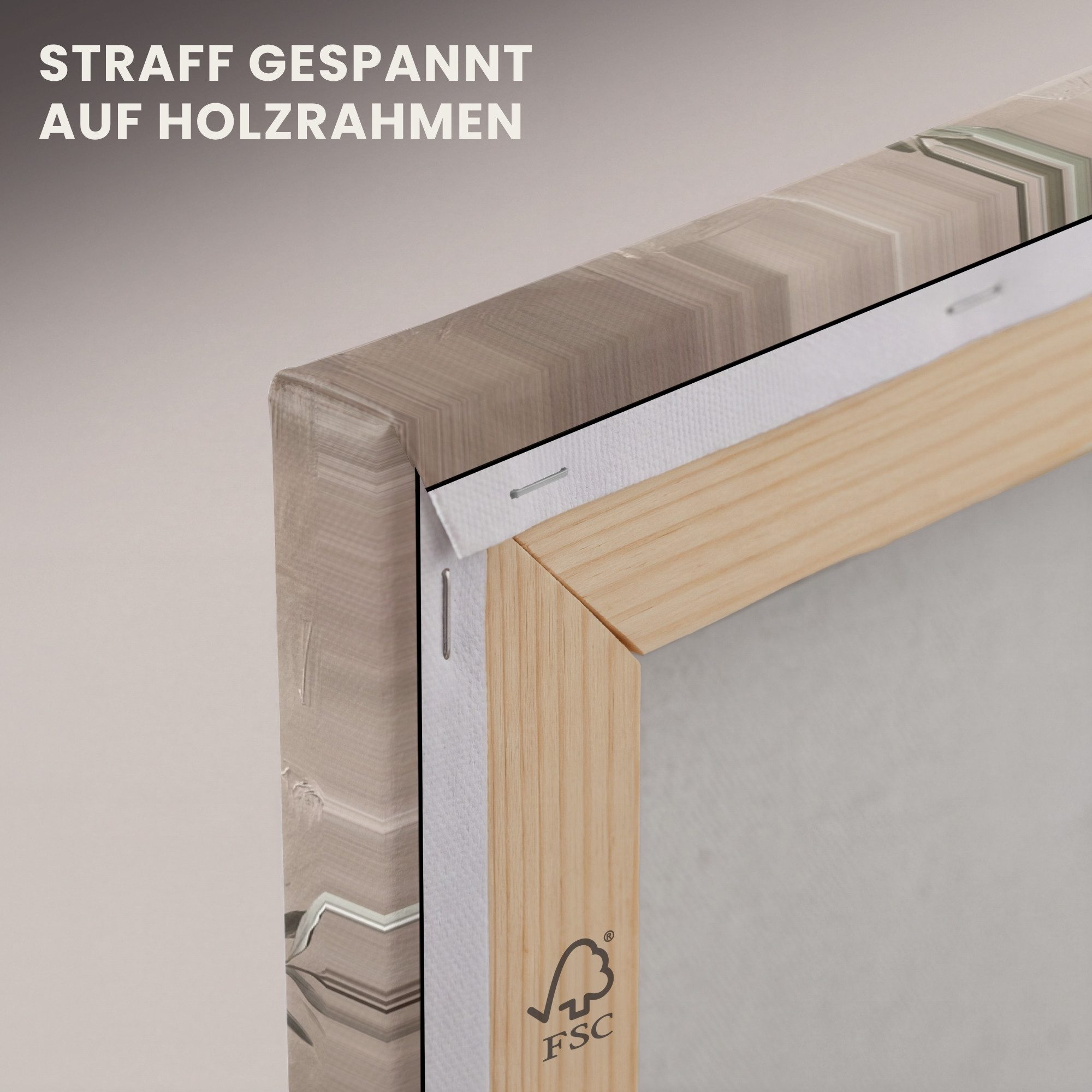 OneMillionCanvasses® Leinwandbild Olivenpflanze - Tontopf - Abstrakt - Beige, Fotodruck (1 St), Wandbild, Deko Schlafzimmer Wohnzimmer Flur 20x20 cm – Bild 5 von 5