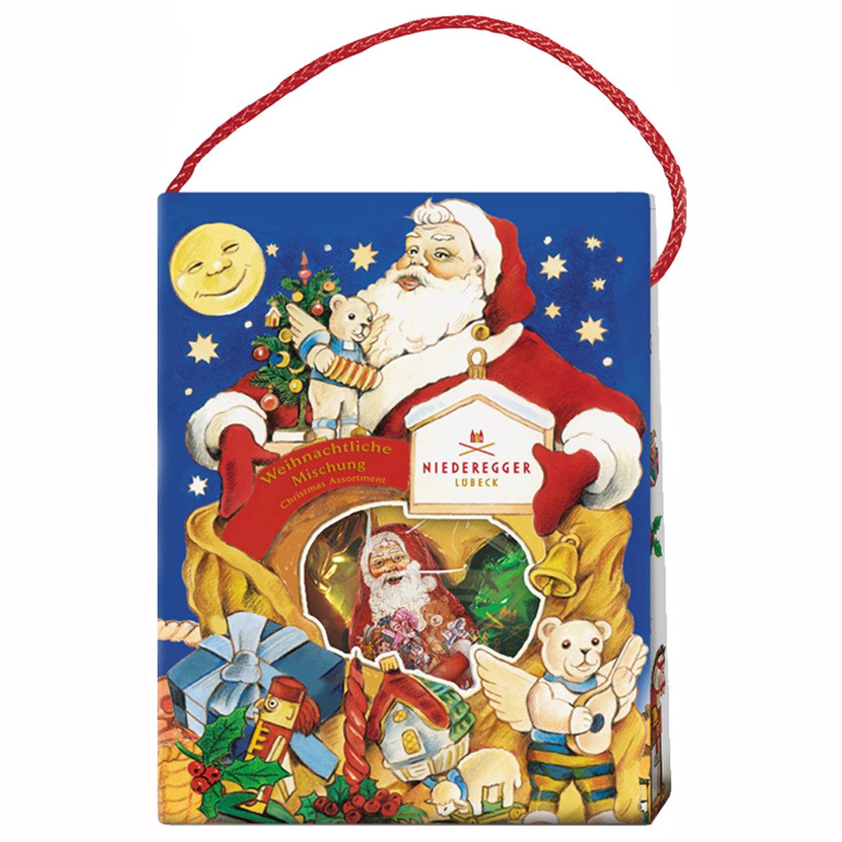 Niederegger Schokolade, Niederegger Täschchen Weihnachtliche Mischung mit Marzipan 95g