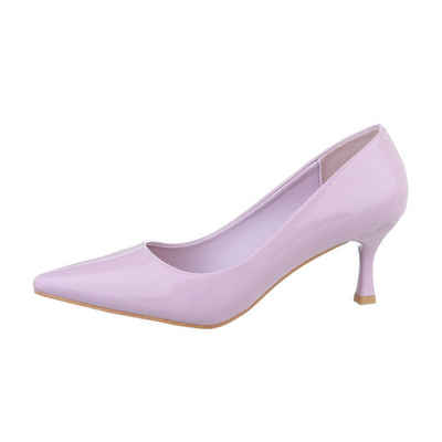 Ital-Design Damen Abendschuhe Elegant Pumps (85744102) Pfennig-/Stilettoabsatz Klassische Pumps in Lila