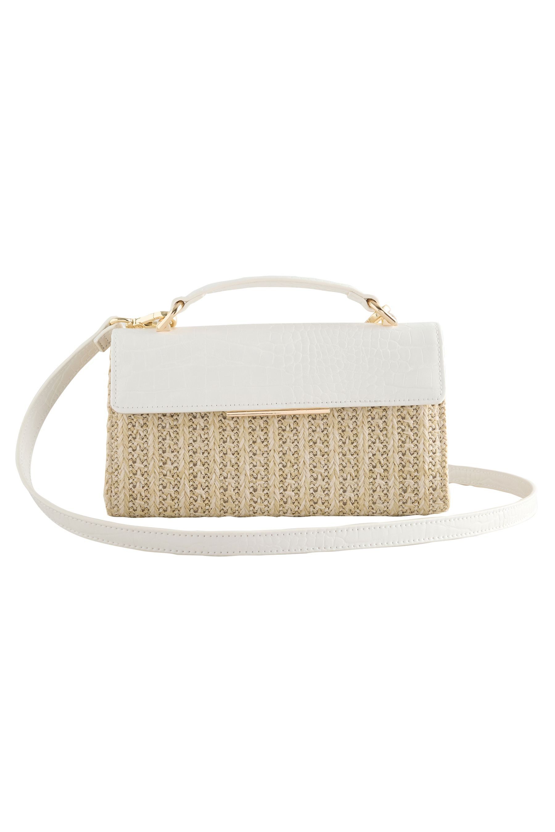 Next Clutch Tragetasche in Raffia-Optik mit Griff (1-tlg)