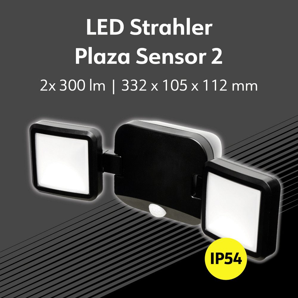 MÜLLER LICHT LED Flutlichtstrahler Müller-Licht Plaza 27700040 LED-Außenstrahler mit Bewegungsmelder 10