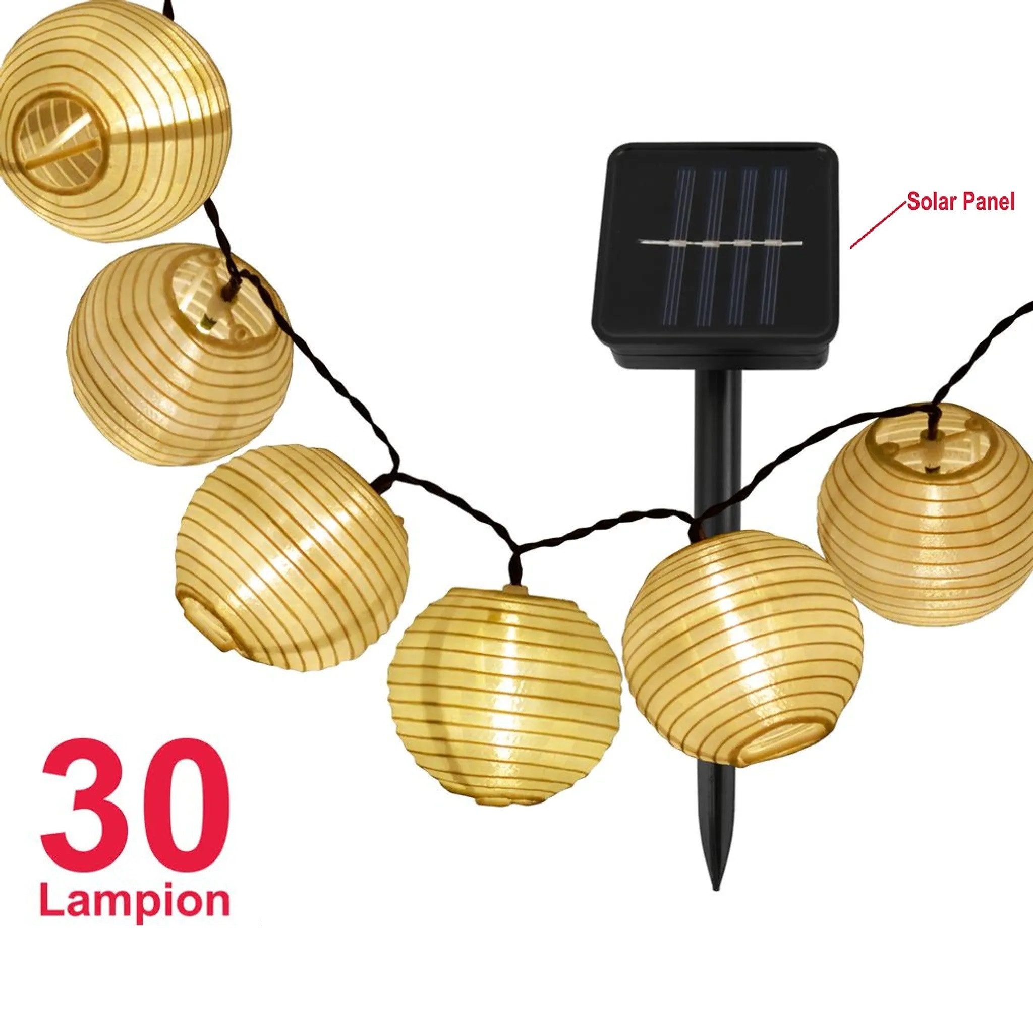 DOPWii Lichterkette Solar Außen-Lichterkette,6m,30 Lampions,Für Garten,Balk günstig online kaufen