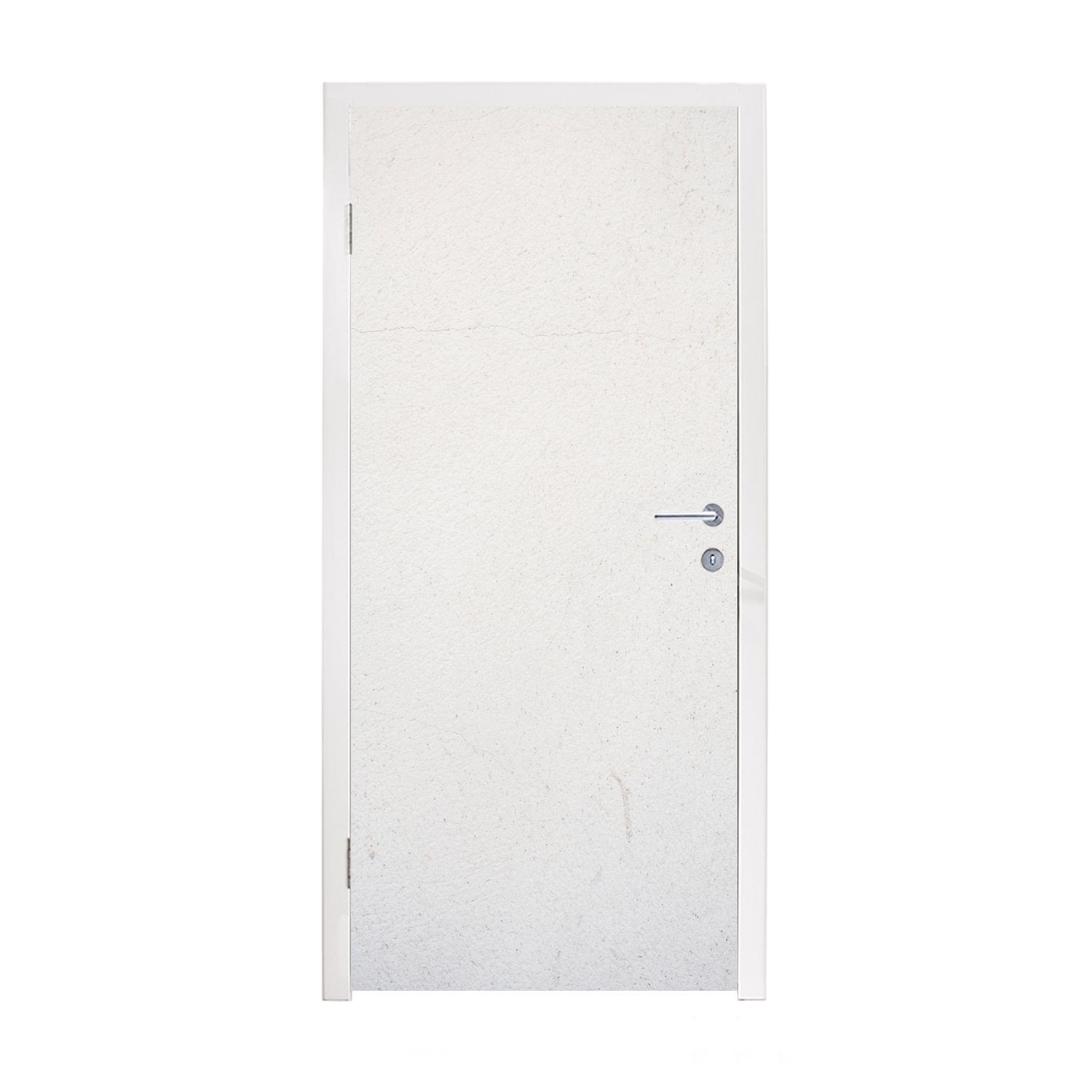 MuchoWow Türtapete Beton - Weiß, Matt, bedruckt, (1 St), Fototapete für Tür, Türaufkleber, 75x205 cm | Türtapeten