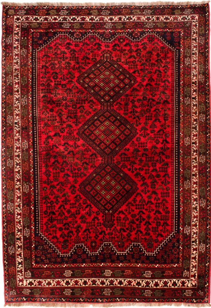 Orientteppich Shiraz 199x294 Handgeknüpfter Orientteppich / Perserteppich, Nain Trading, rechteckig, Höhe: 10 mm