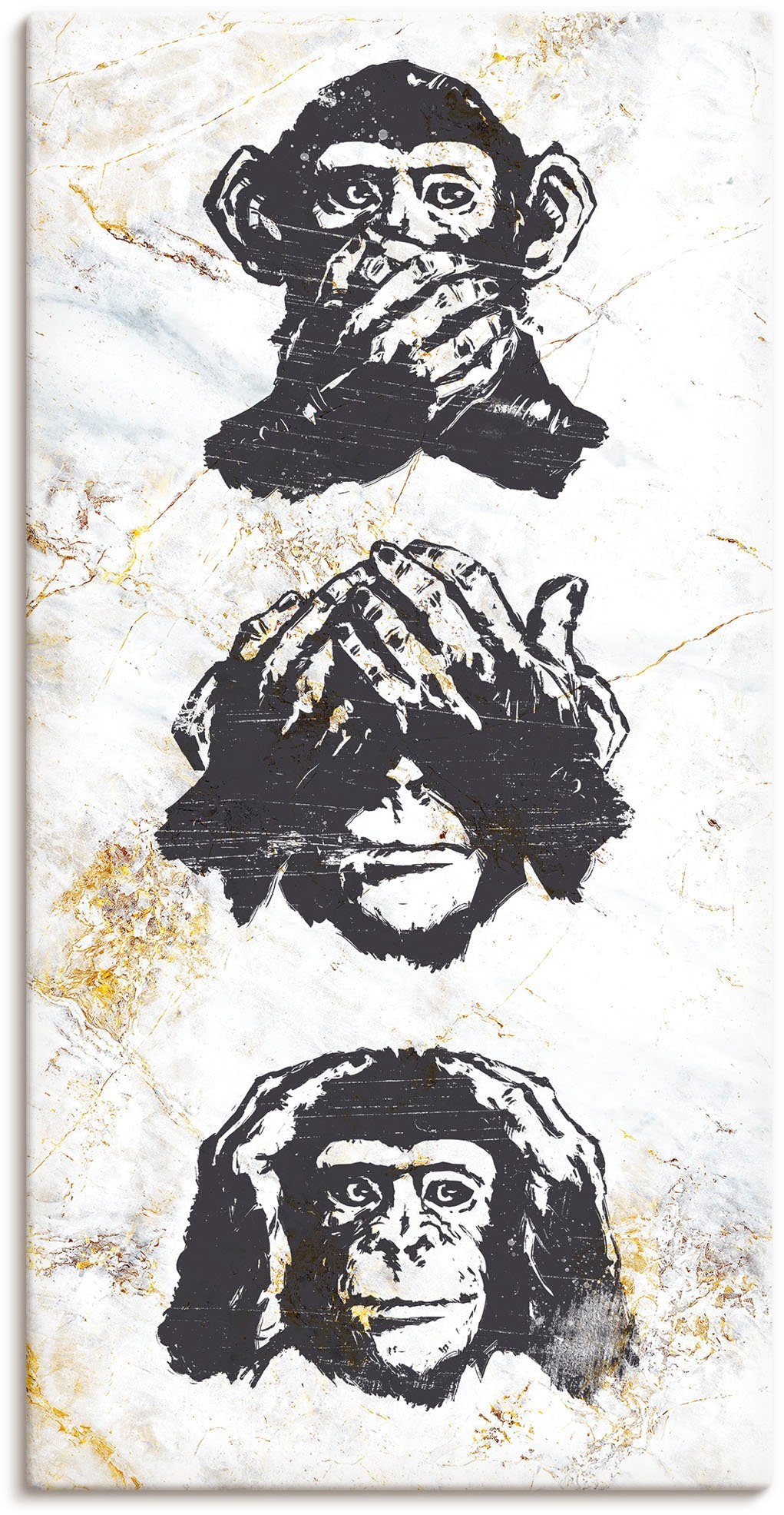 Leonique Leinwandbild Affen, Tiere (1 St), auf Holzrahmen gespannt günstig online kaufen