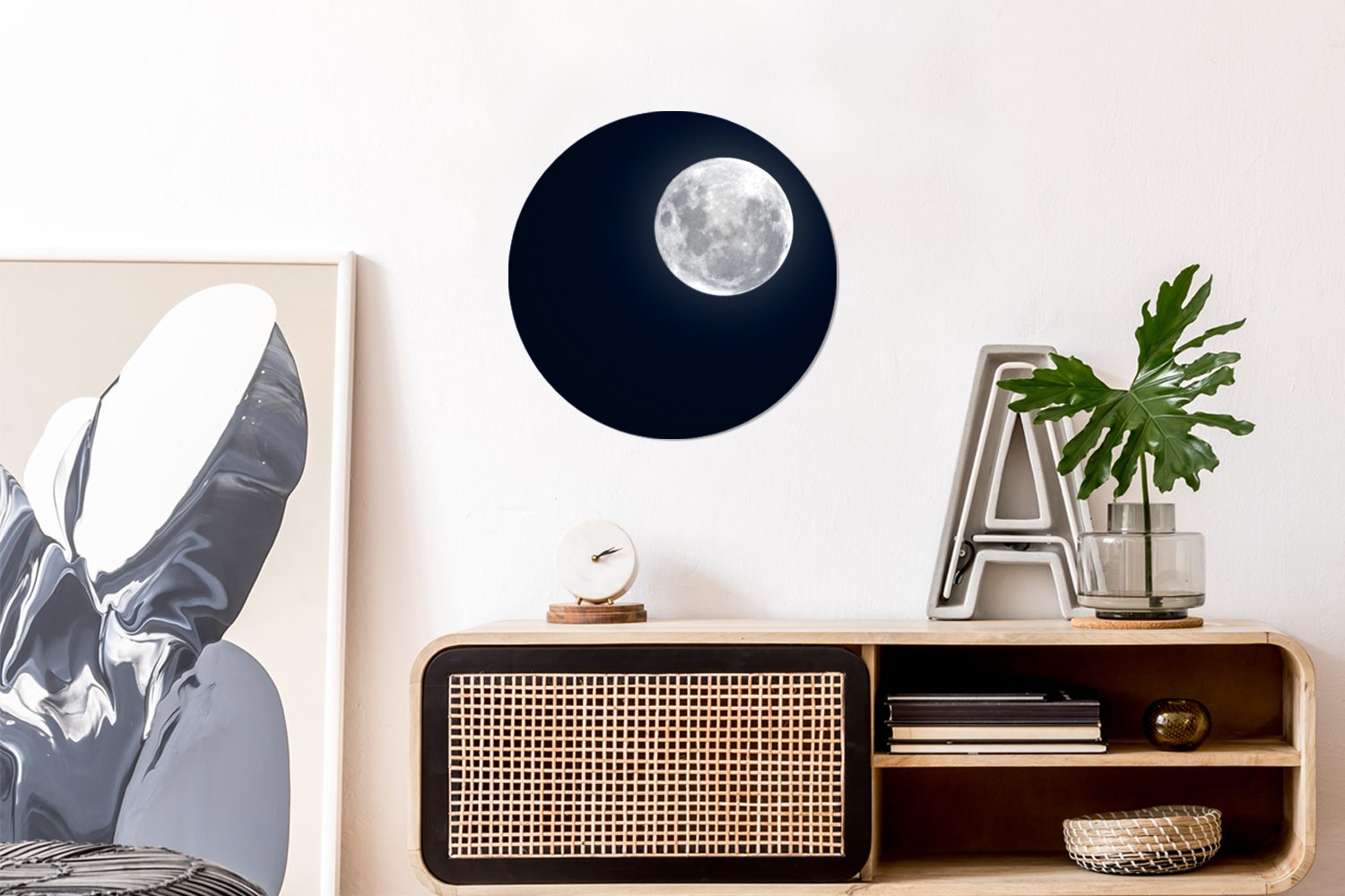 MuchoWow Wandsticker Mond - Himmel - Nacht (1 St), Wandtattoo Selbstklebend günstig online kaufen