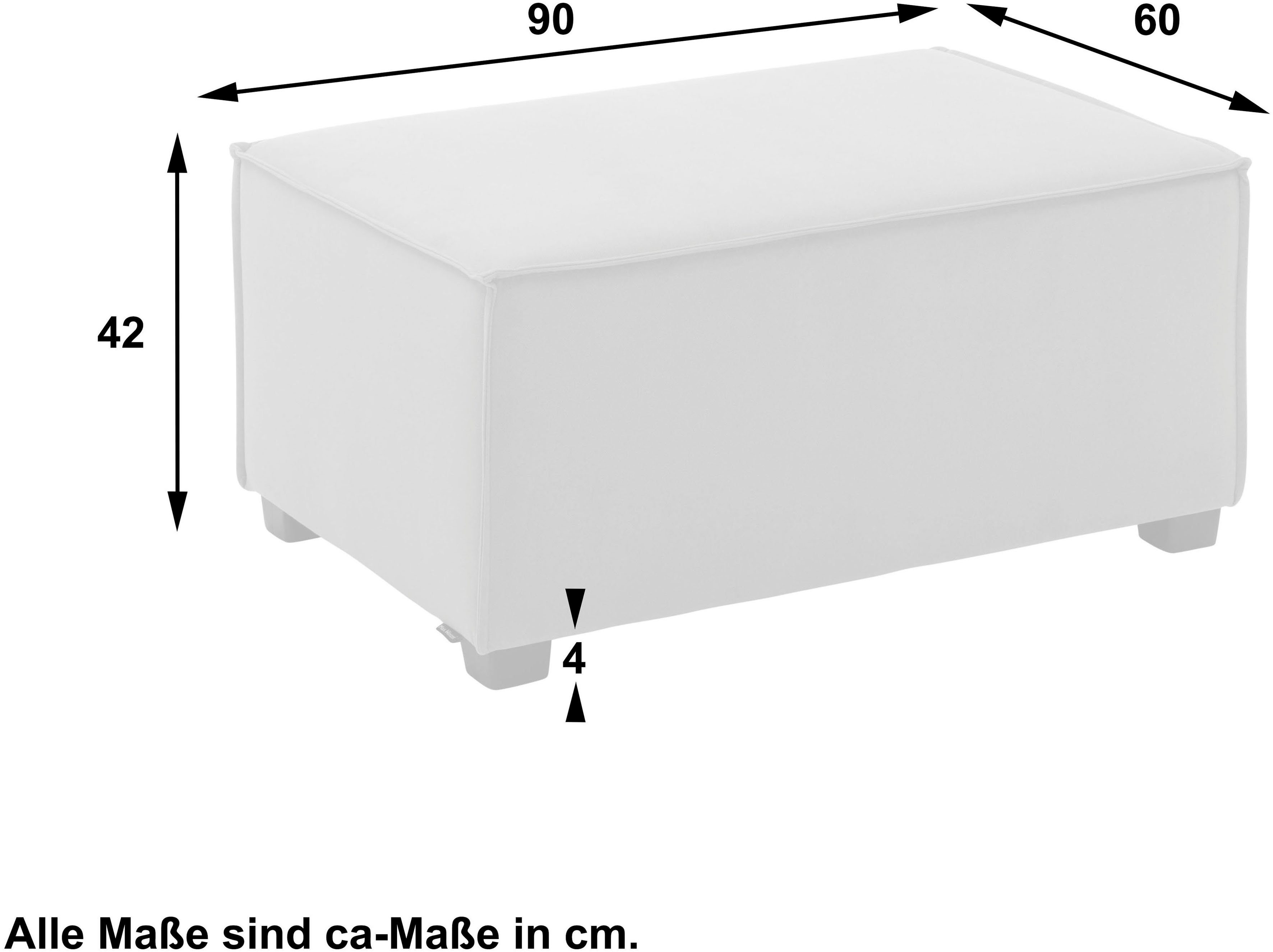 Einzelelement kombinierbar grau individuell 120/60/42 MOVE, cm, Max Sofaelement Winzer®