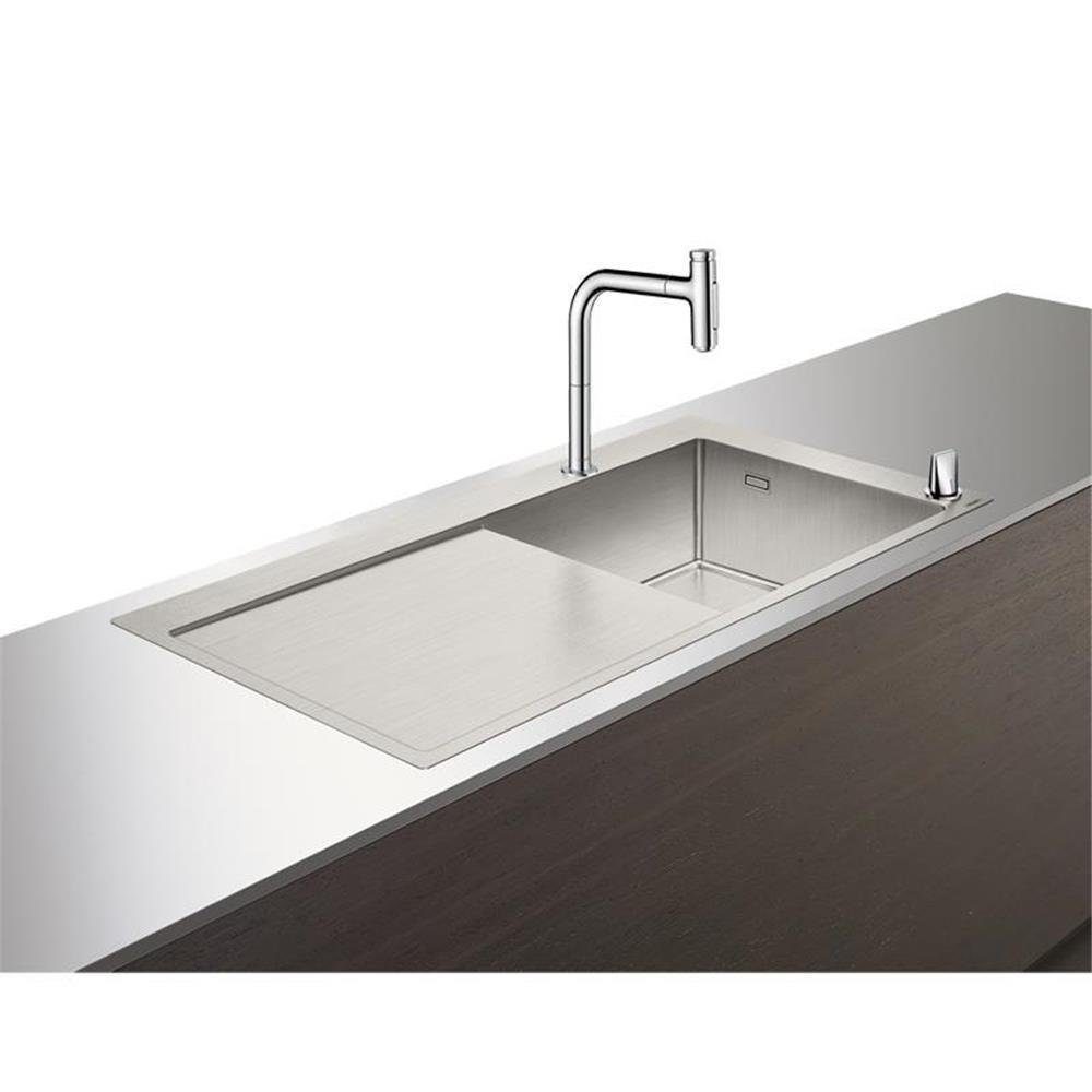 hansgrohe Edelstahlspüle hansgrohe Einbauspüle 450 Select mit Küchenarmatur C71-F450-07, 104,5/51 cm