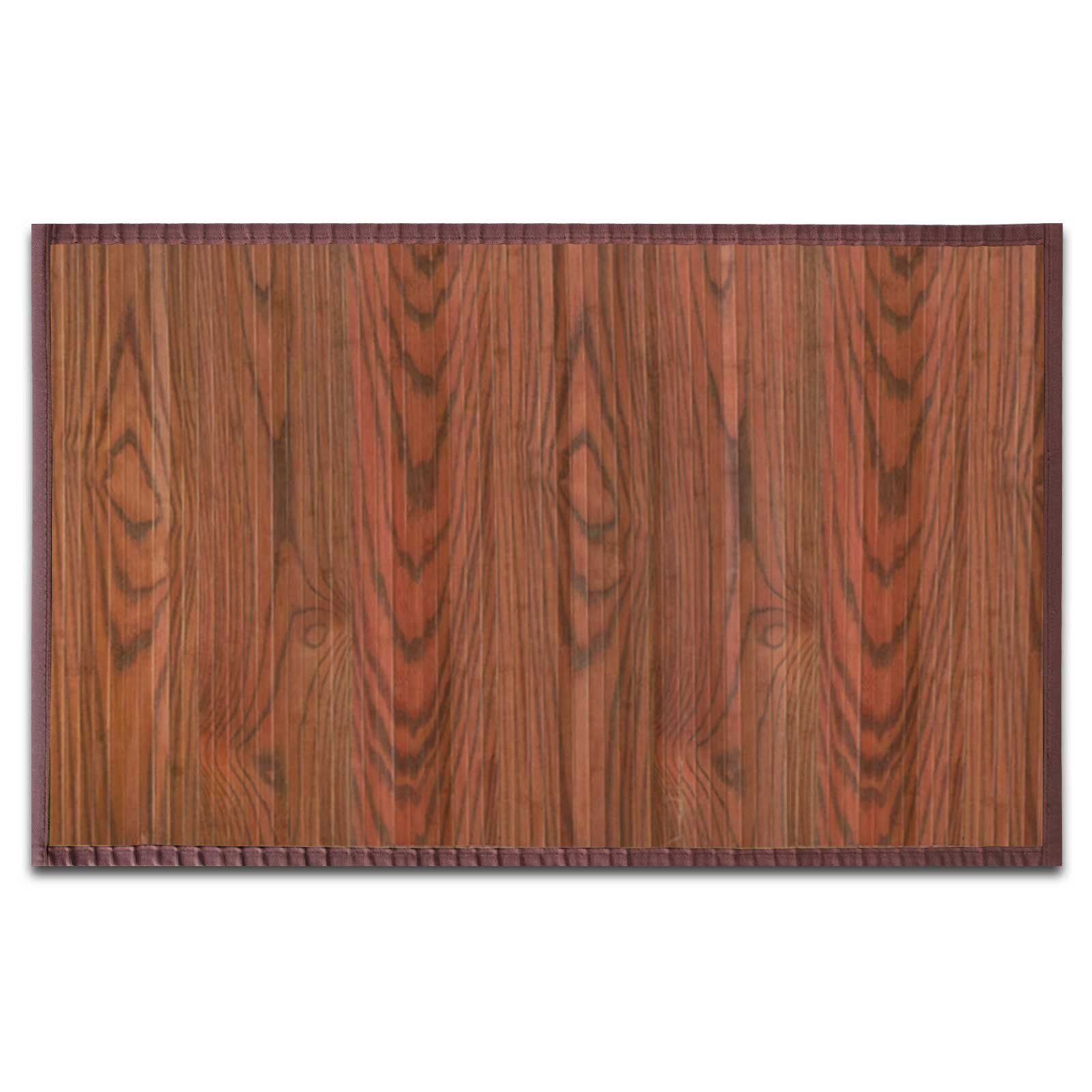 7 Badematte, & 2 Größen, Teppich Magenta, Floordirekt, Farben braun rechteckig, Bambus