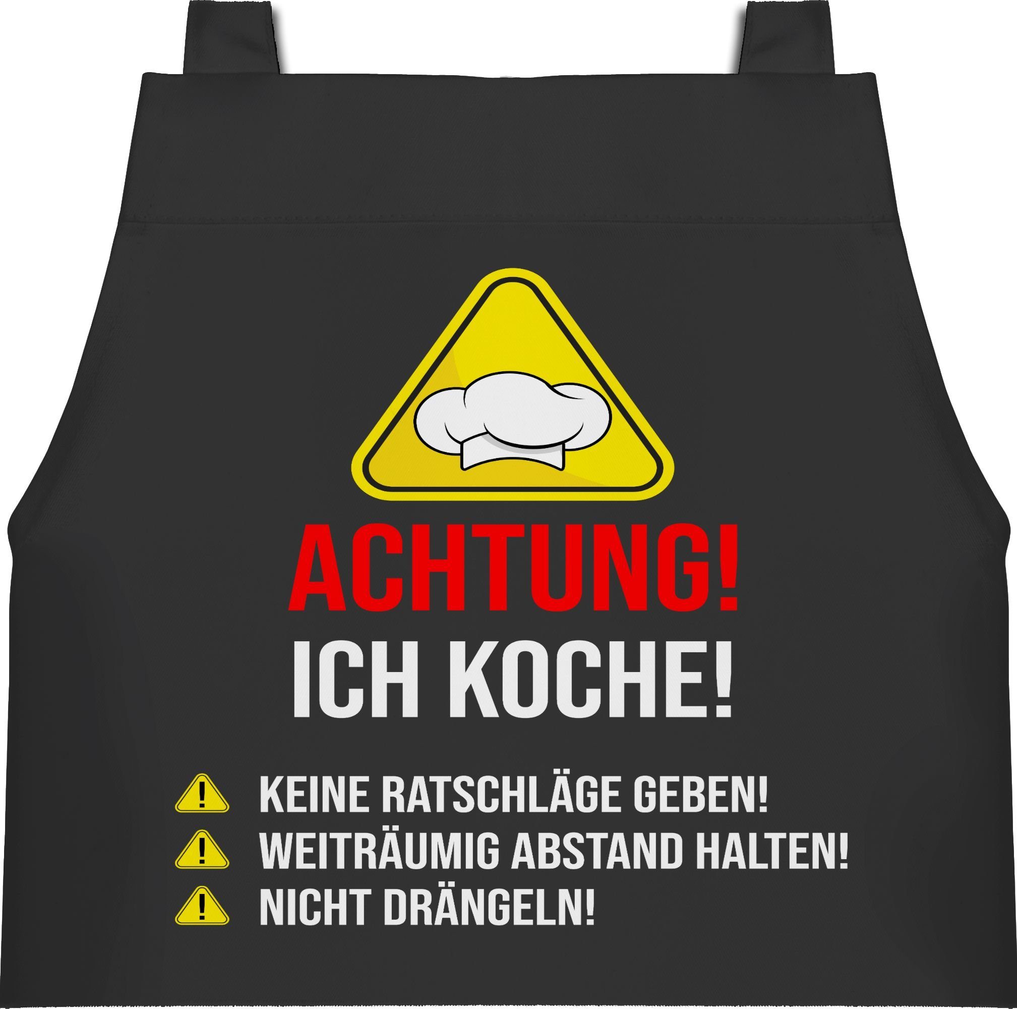 Shirtracer Kochschürze Achtung Ich koche - Geschenk Köche Koch Köchin Gesch günstig online kaufen