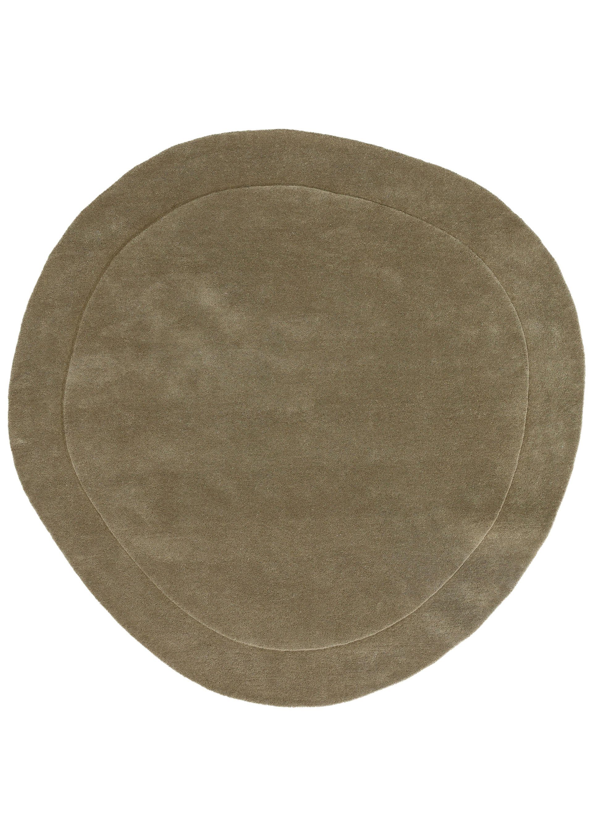 benuta Wollteppich Shape, Sonderform, Höhe: 6 mm, 100% Wolle, Teppich Wohnzimmer, Schlafzimmer, Esszimmer, Flur, Hygge