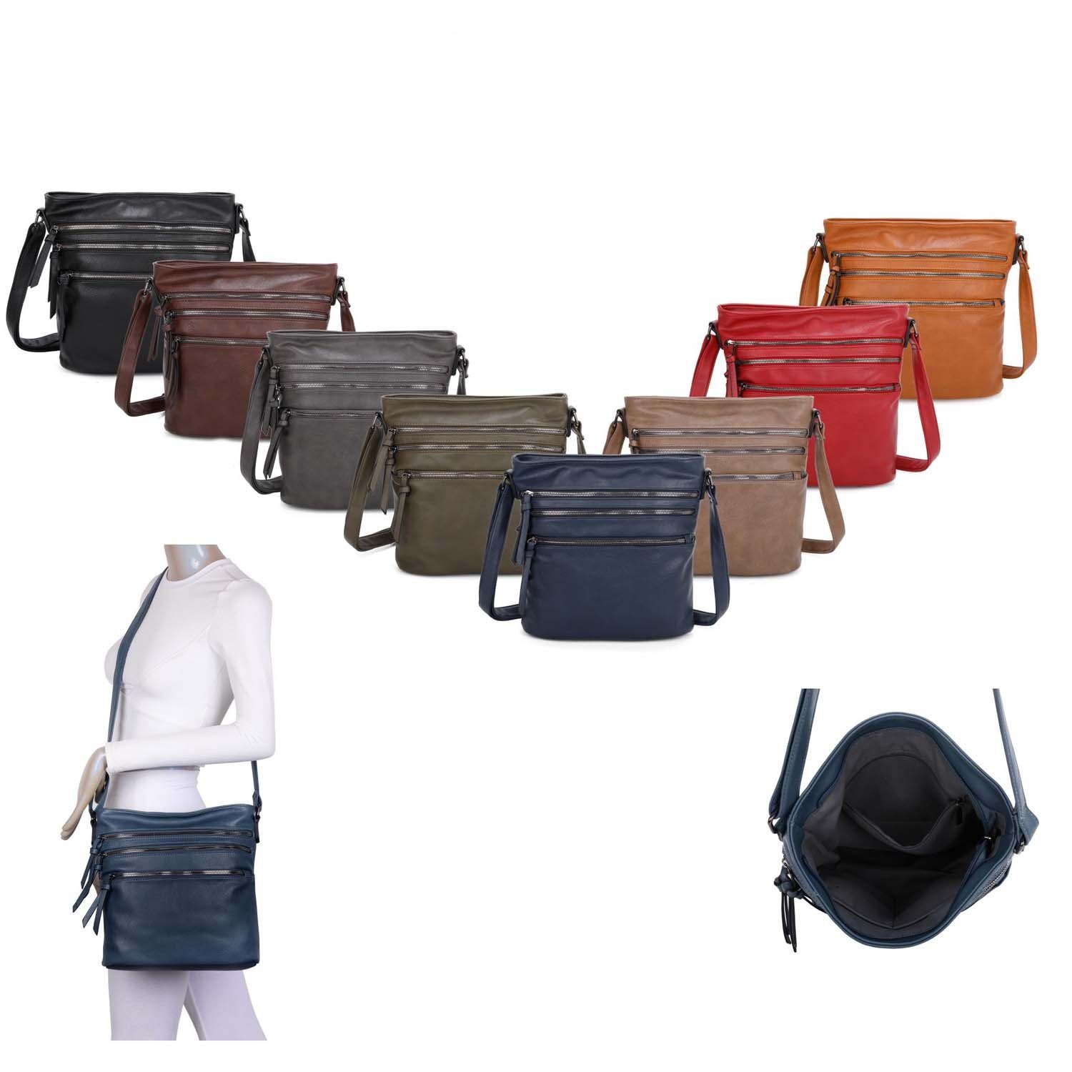 ITALYSHOP24 Schultertasche Damen Hand-Tasche XL Shopper günstig online kaufen