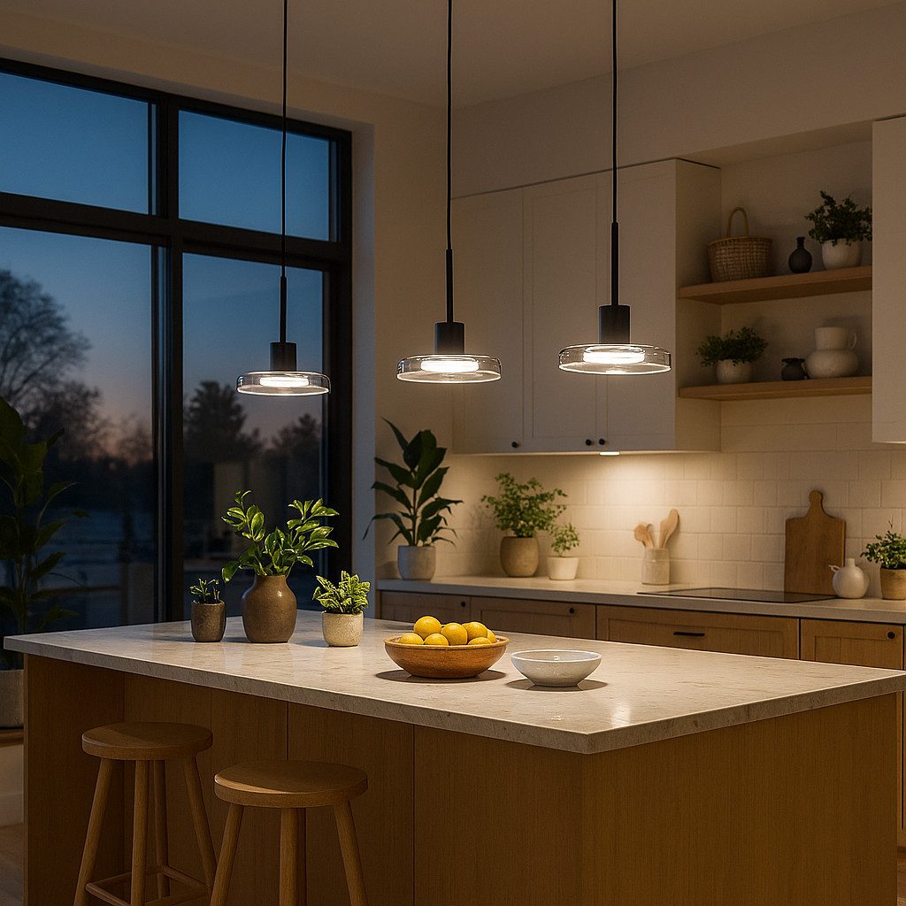 Liadomo LED Pendelleuchte Volos, dimmbar, LED fest integriert, Warmweiß, Neutralweiß, Tageslichtweiß, aus Glas, Fernbedienung inkl., Nachtlicht, Timerfunktion