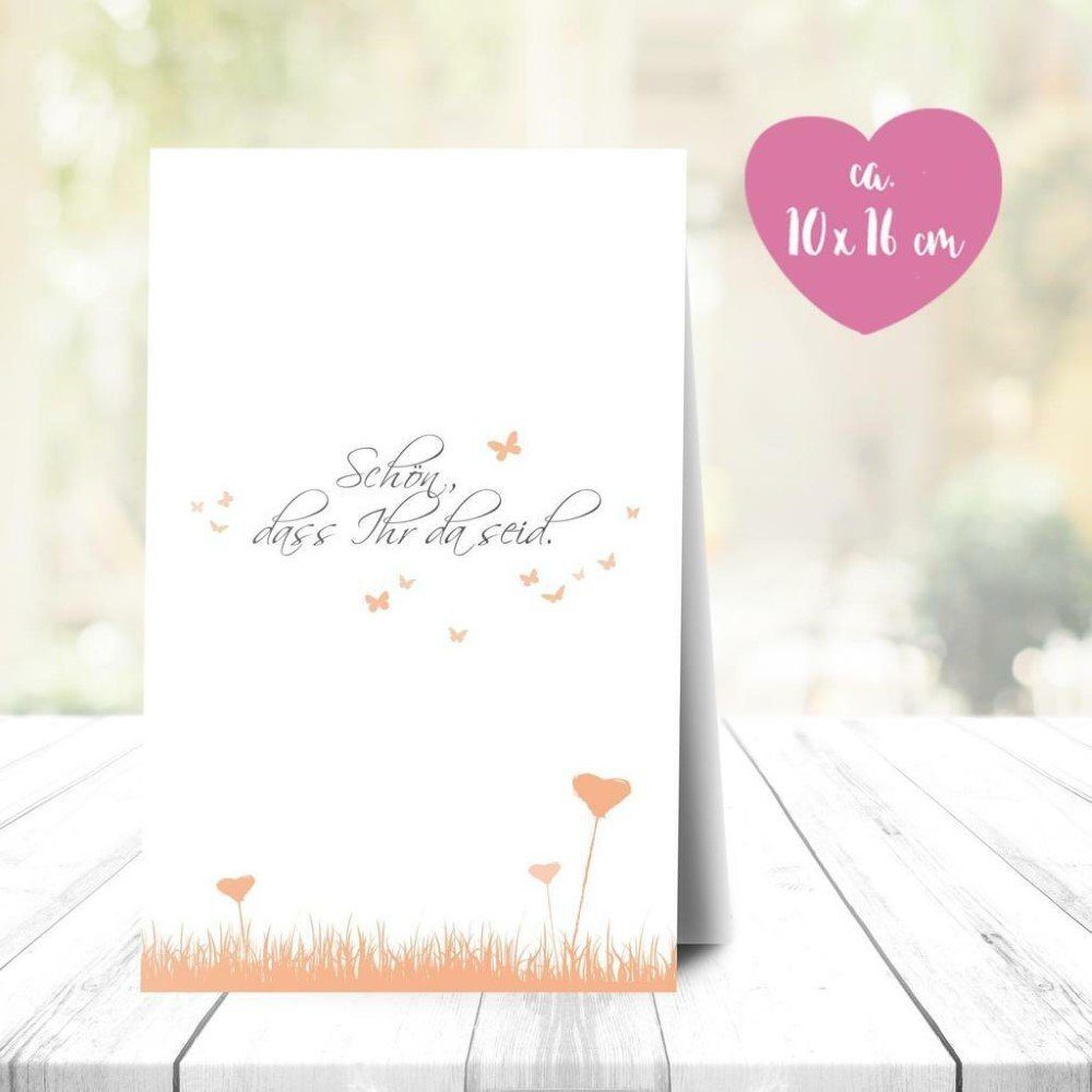 bigdaygraphix Tischkartenhalter Tischkarten Hochzeit & Taufe: Elegante Karten für besondere Anlässe, (Tischkartenaufsteller-Set für Hochzeit, Taufe uvm., 10x Tischkartenaufsteller für Nummerierungen zur Hochzeit), Falzung für stabilen Stand - keine Halterungen erforderlich.