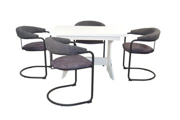 moebel-direkt-online Essgruppe 5tlg. Tischgruppe / 4 Schwingstühle, 1 Esstisch mit Auszugsfunktion, (Spar-Set, 5teilige Tischgruppe)