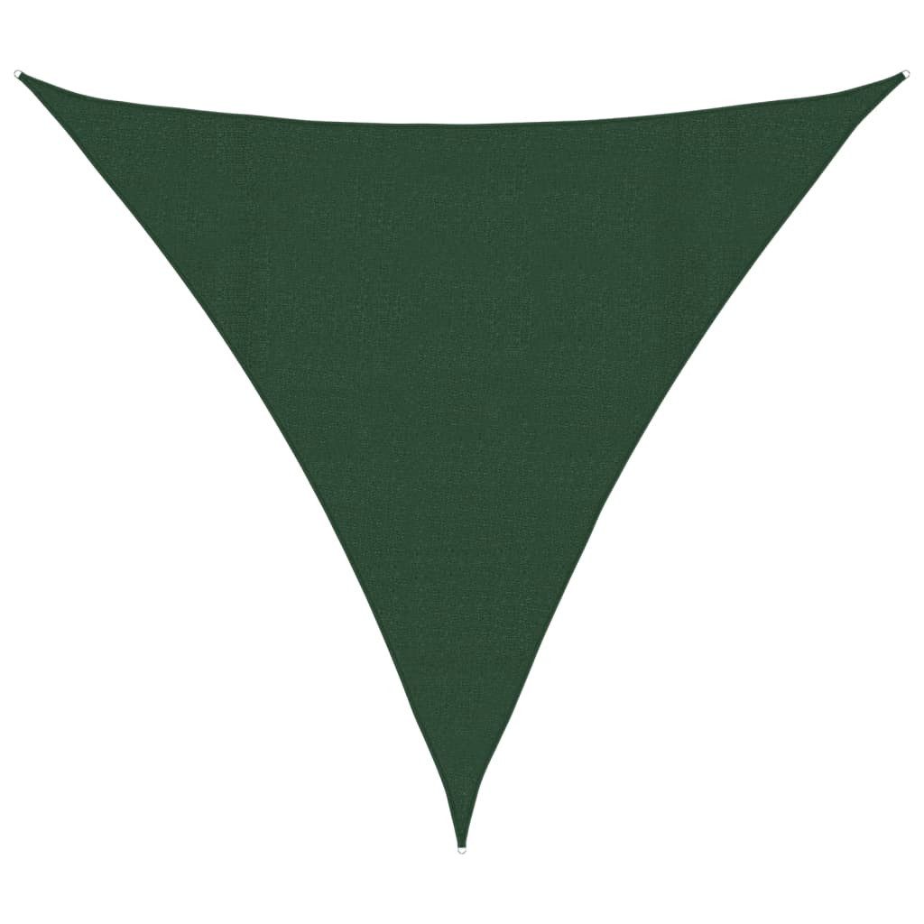 Sonnensegel Sonnensegel 160 g/m² Dunkelgrün 4,5x4,5x4,5 m HDPE