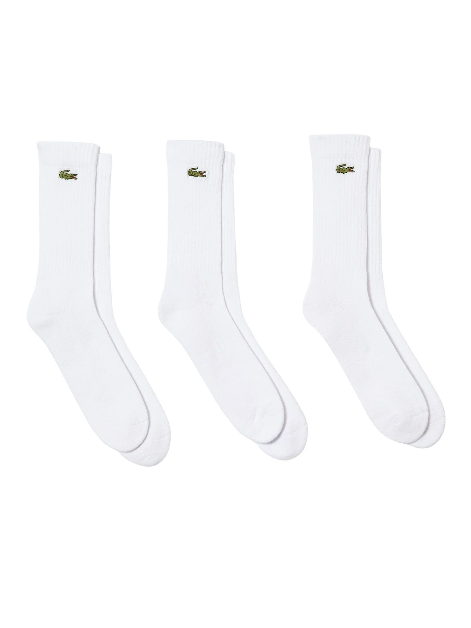 Socken Lacoste Permanent Socken hohe Dreierpack Offer (3-Paar) Socken weiß