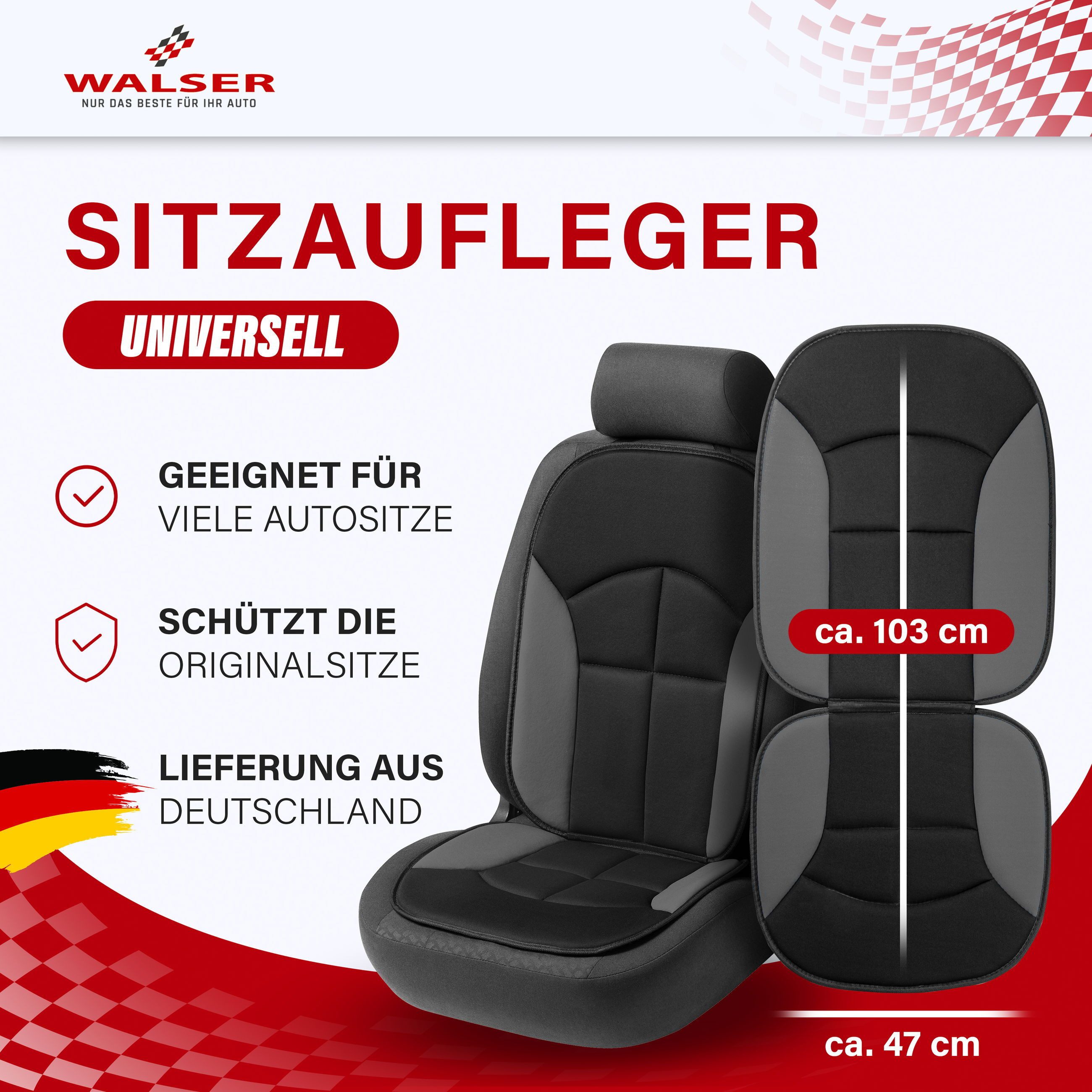 CarComfort Autositzauflage Sitzaufleger Novara, 1 Stück, 1-tlg.