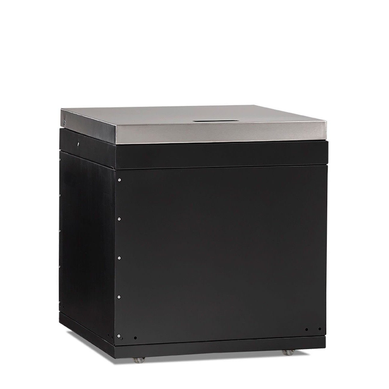 Xlmoebel Outdoor-Küche Edelstahl Außenküchenmodul Schwarz mit modernem Design, Made in Europa
