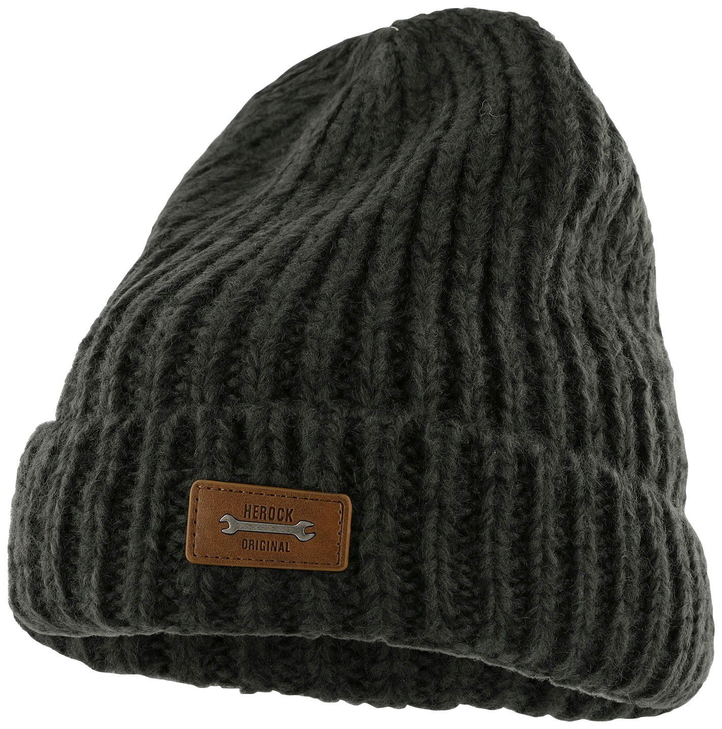 Herock Beanie Grob gestrickte warm bequem sehr Strickmütze, und