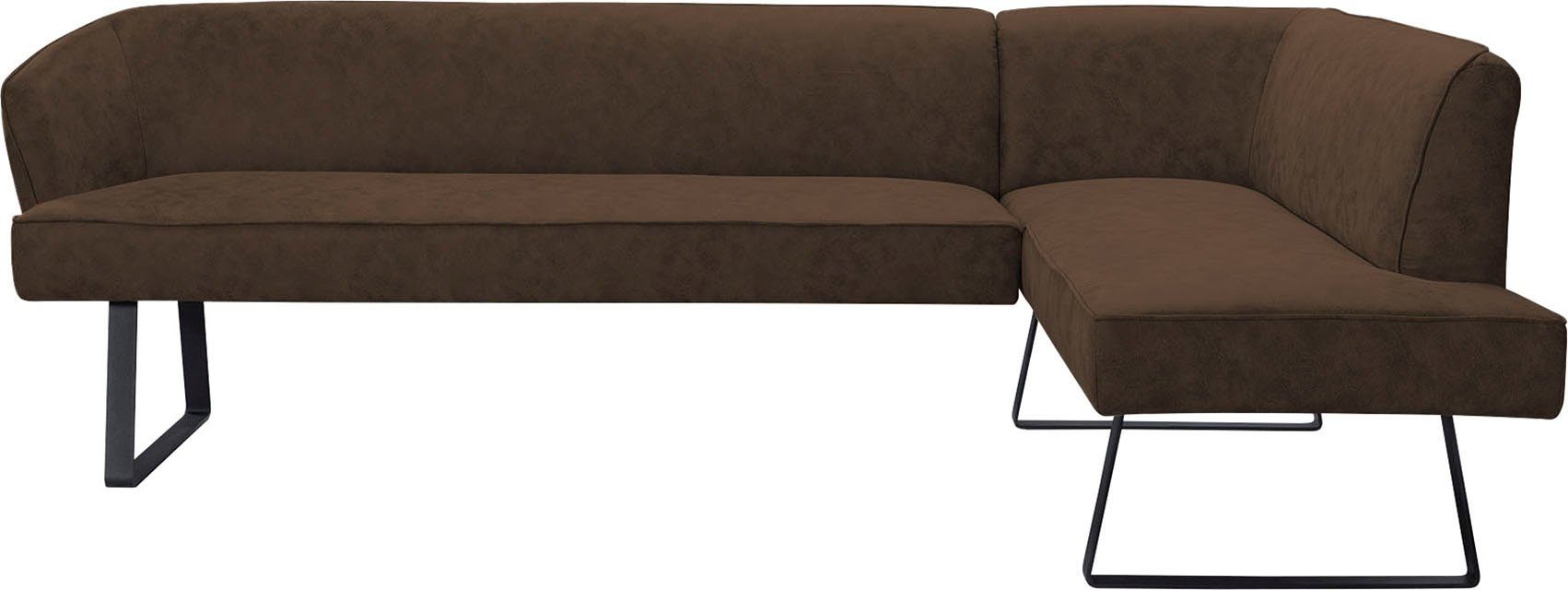exxpo - sofa in Eckbank fashion Americano, mit Bezug Qualitäten und Metallfüßen, verschiedenen Keder