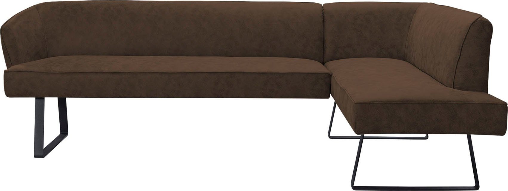 exxpo - sofa fashion Eckbank "Americano" mit Keder und Metallfüßen, Bezug i günstig online kaufen