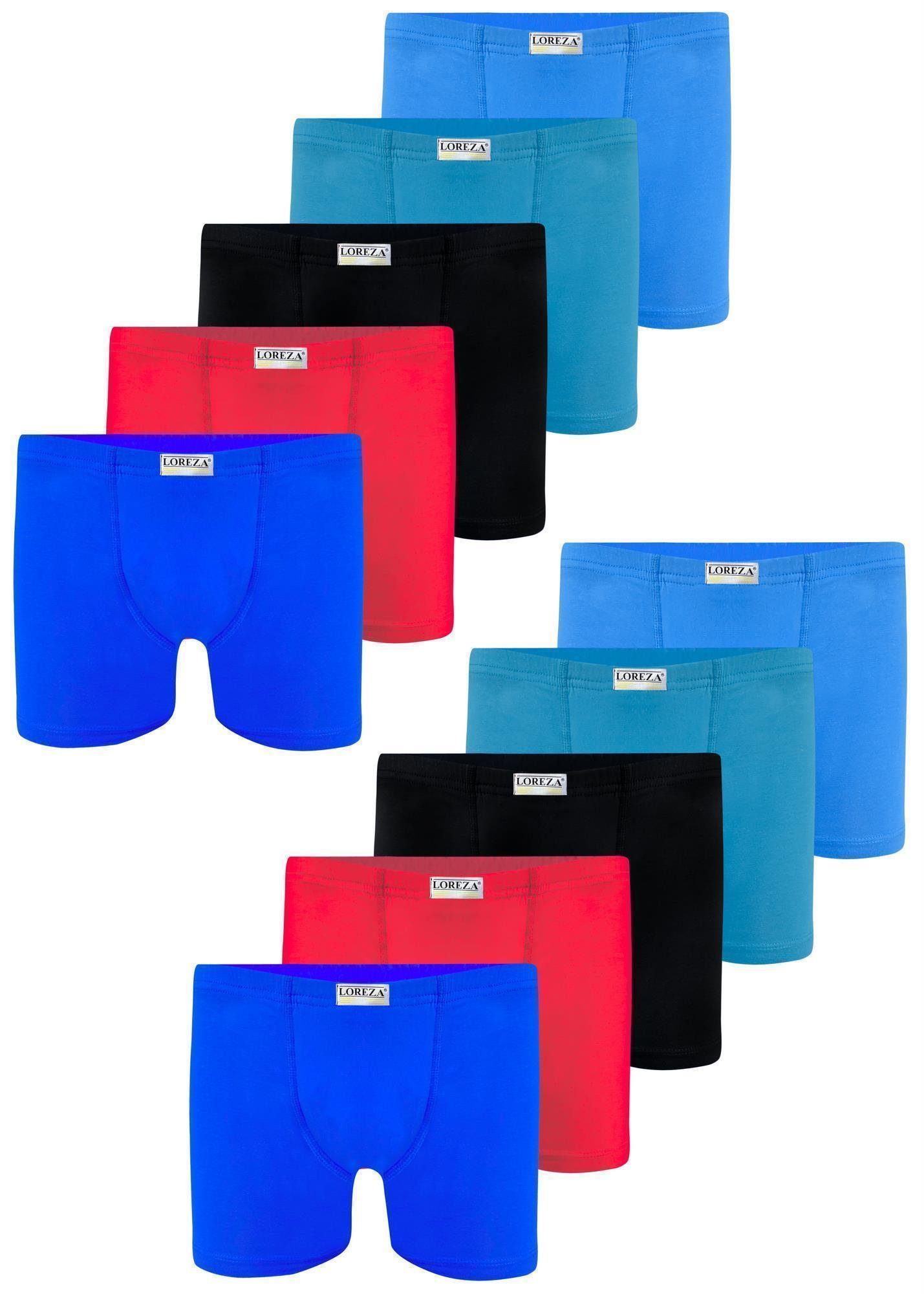 Jungen LOREZA Unterhosen (Spar-Packung, Boxershorts 10 10-St) aus Boxershorts 92-170 Baumwolle