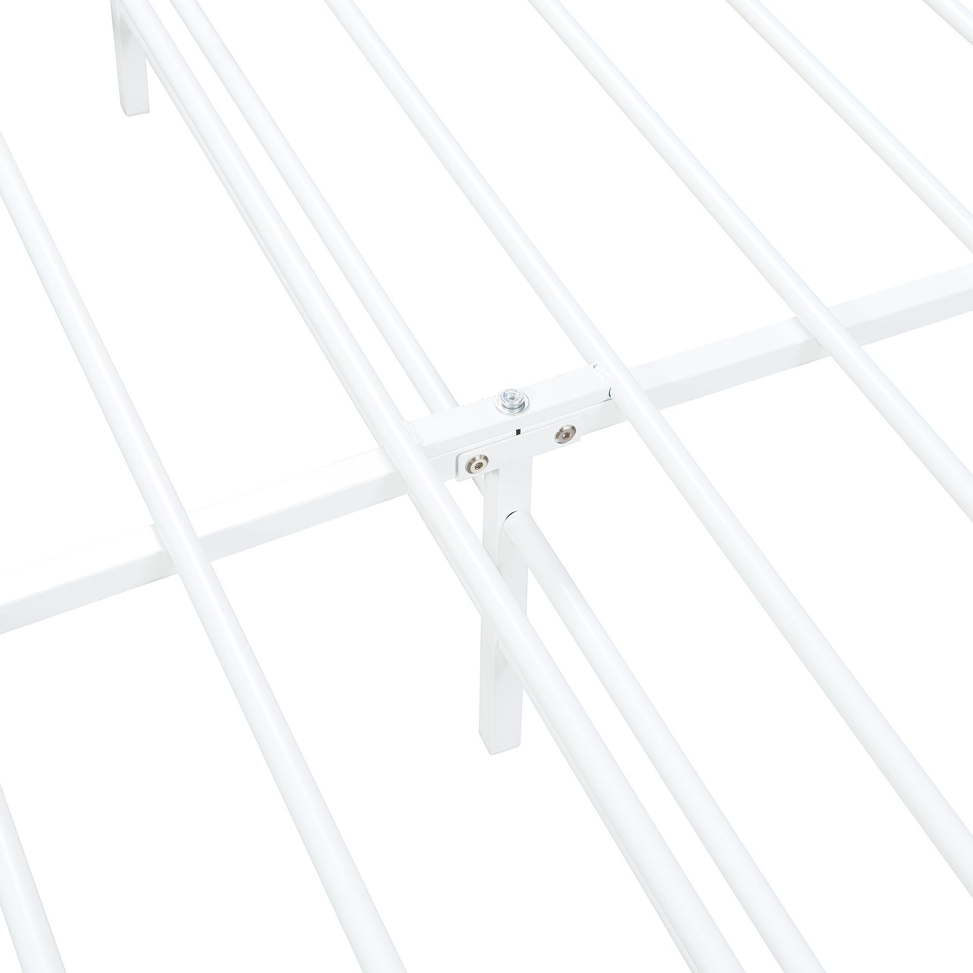 en.casa Metallbett, »Florenz« 140x200cm Weiß + Lattenrost