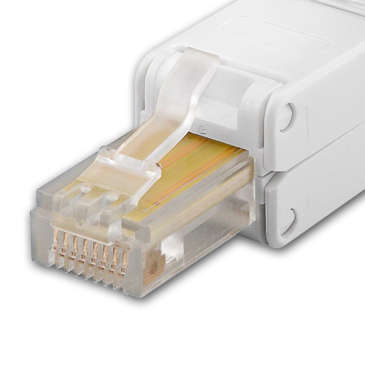 Goobay Werkzeugfreier RJ45 Stecker CAT 5e UTP ungeschirmt Netzwerkkabel