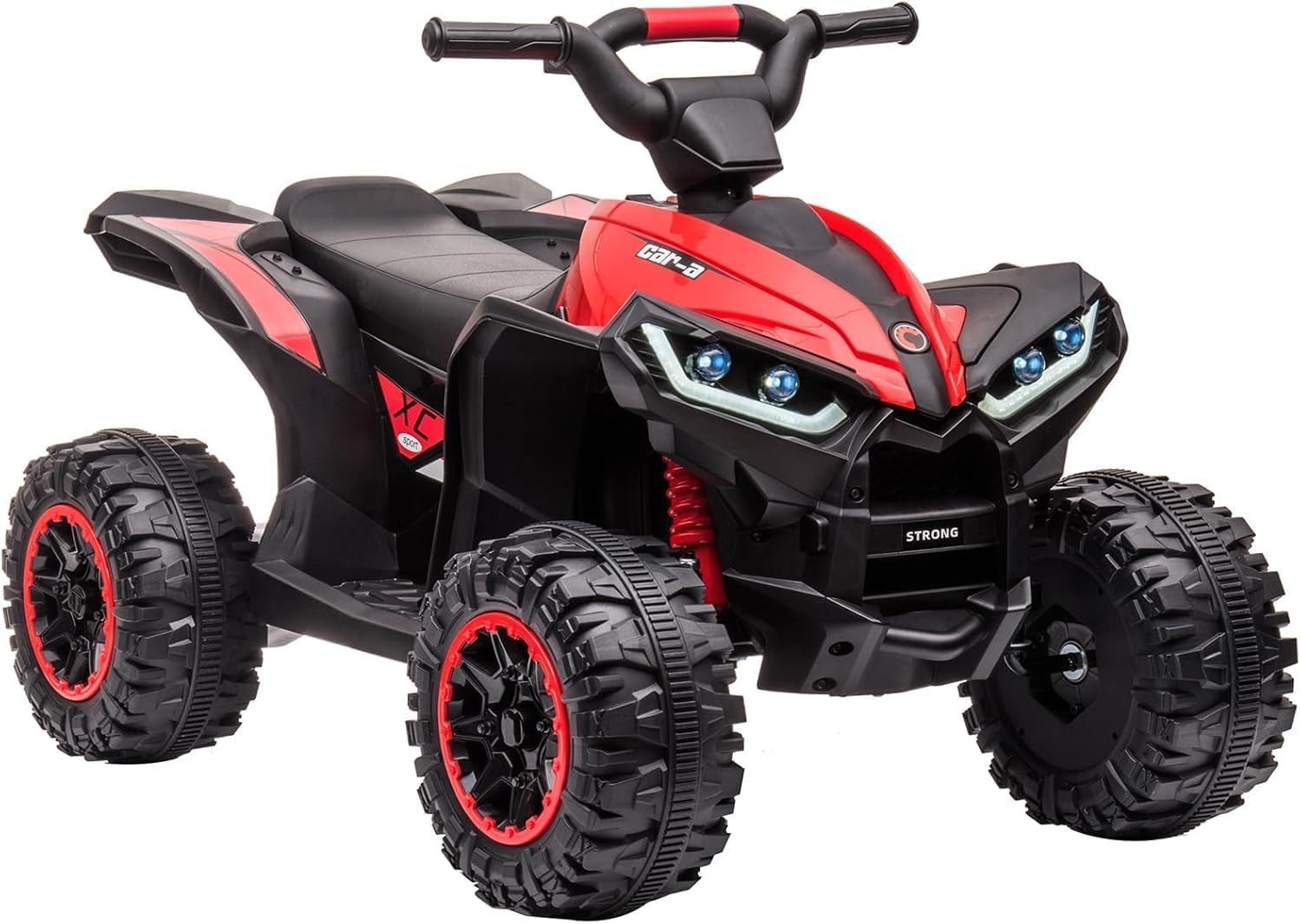 GarveeMore Elektro-Kinderauto 12V Kinderquad Elektroauto für Kinder mit LED und Musik, 2 Geschwindigkeiten 3-6 Km/h, Hupe, Kinderfahrzeug Mit Fernbedienung