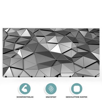 Primedeco Garderobenpaneel Magnetwand und Memoboard aus Glas Metall Oberfläche