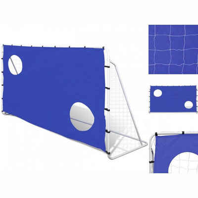 vidaXL Fußballtor Fußball Tor mit Torschusswand Stahl 240 x 92 x 150 cm