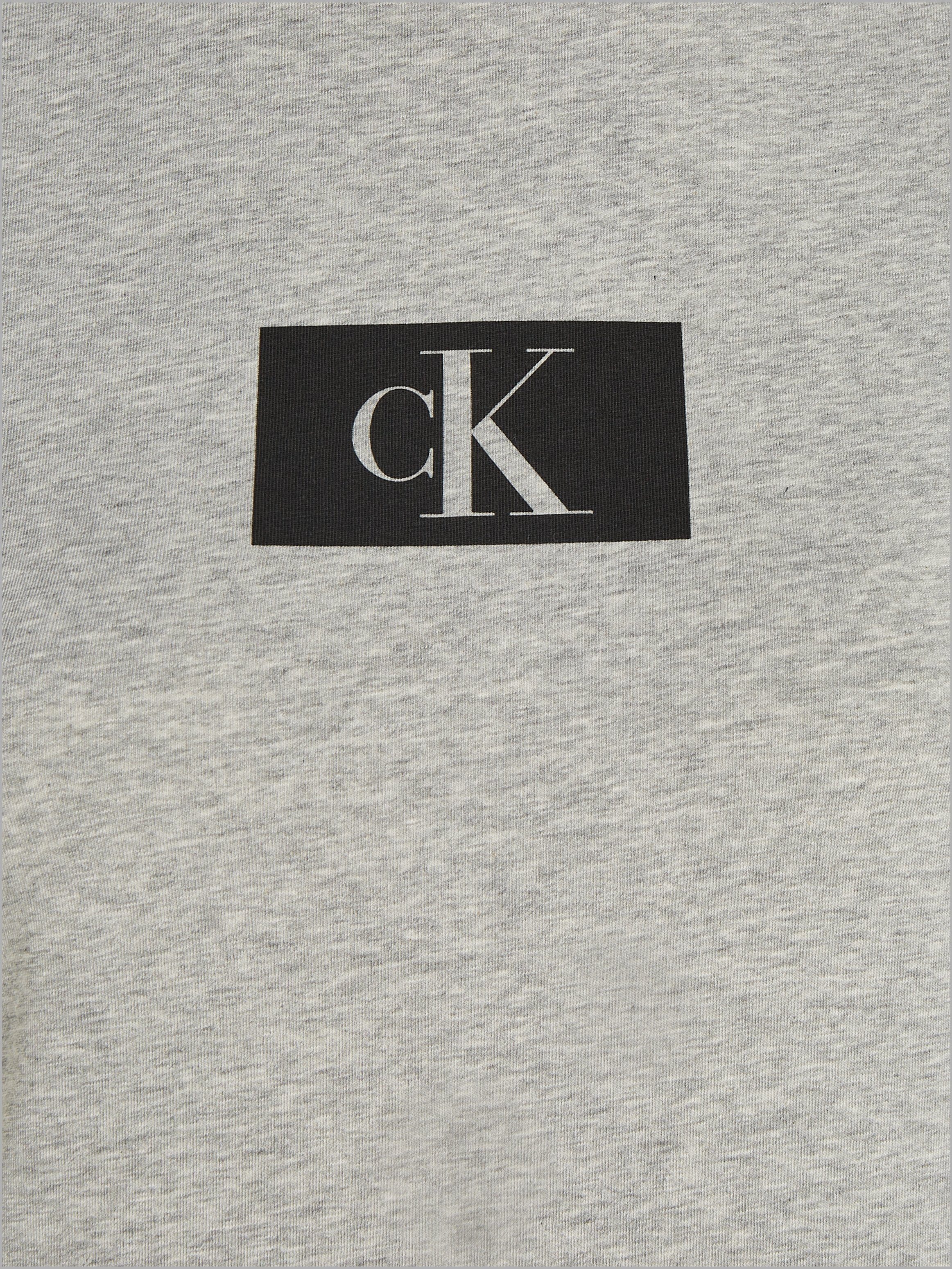 Calvin Klein Underwear Klein Calvin Nachthemd mit GREY-HEATHER S/S Markenlabel NIGHTDRESS