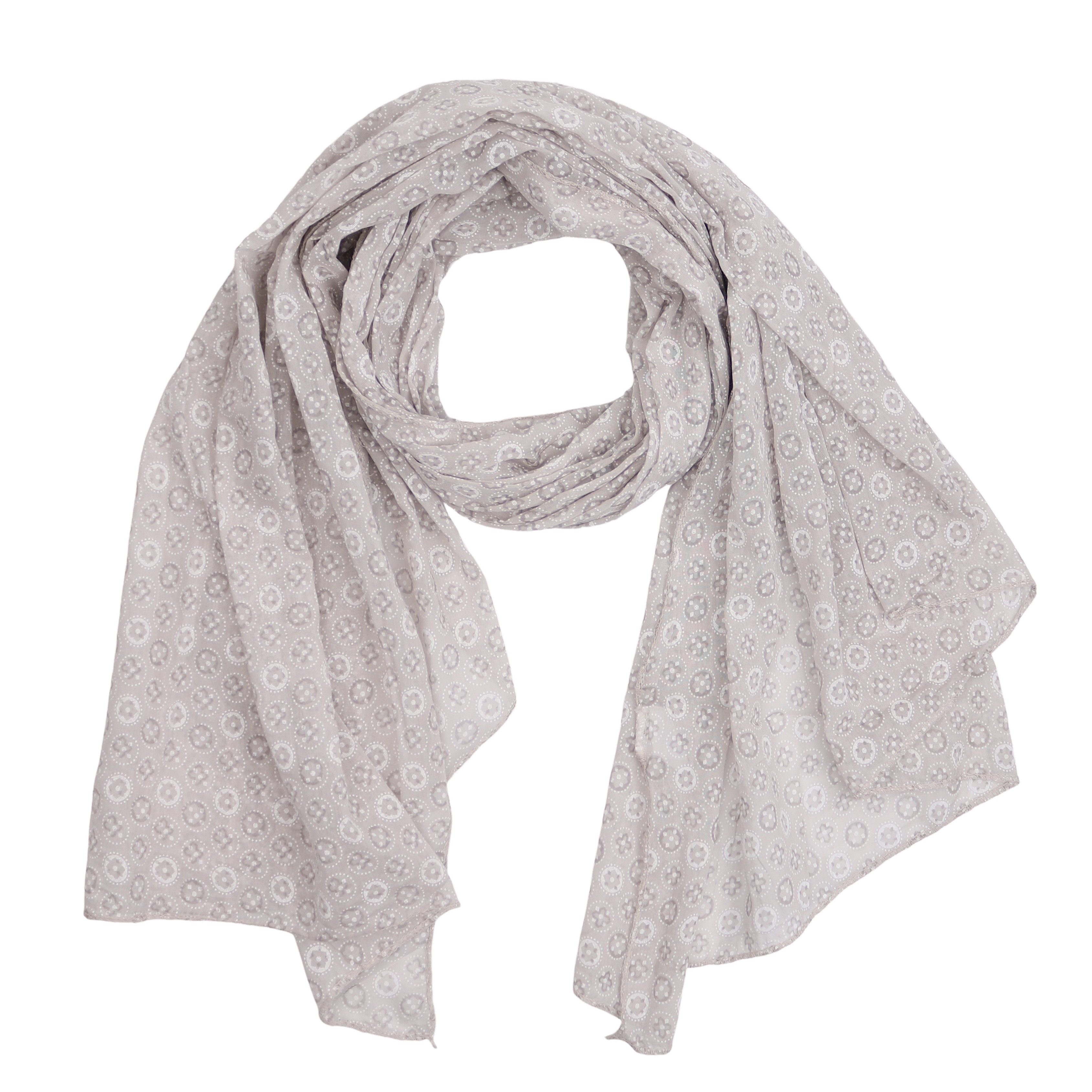 MIRROSI Modeschal Asymmetrischer Schal, Made in Italy 20% Seide 80% Baumwolle, (Ca.170x77cm, leicht und bequem), Damen Halstuch ideal für Frühling, Sommer und Herbst