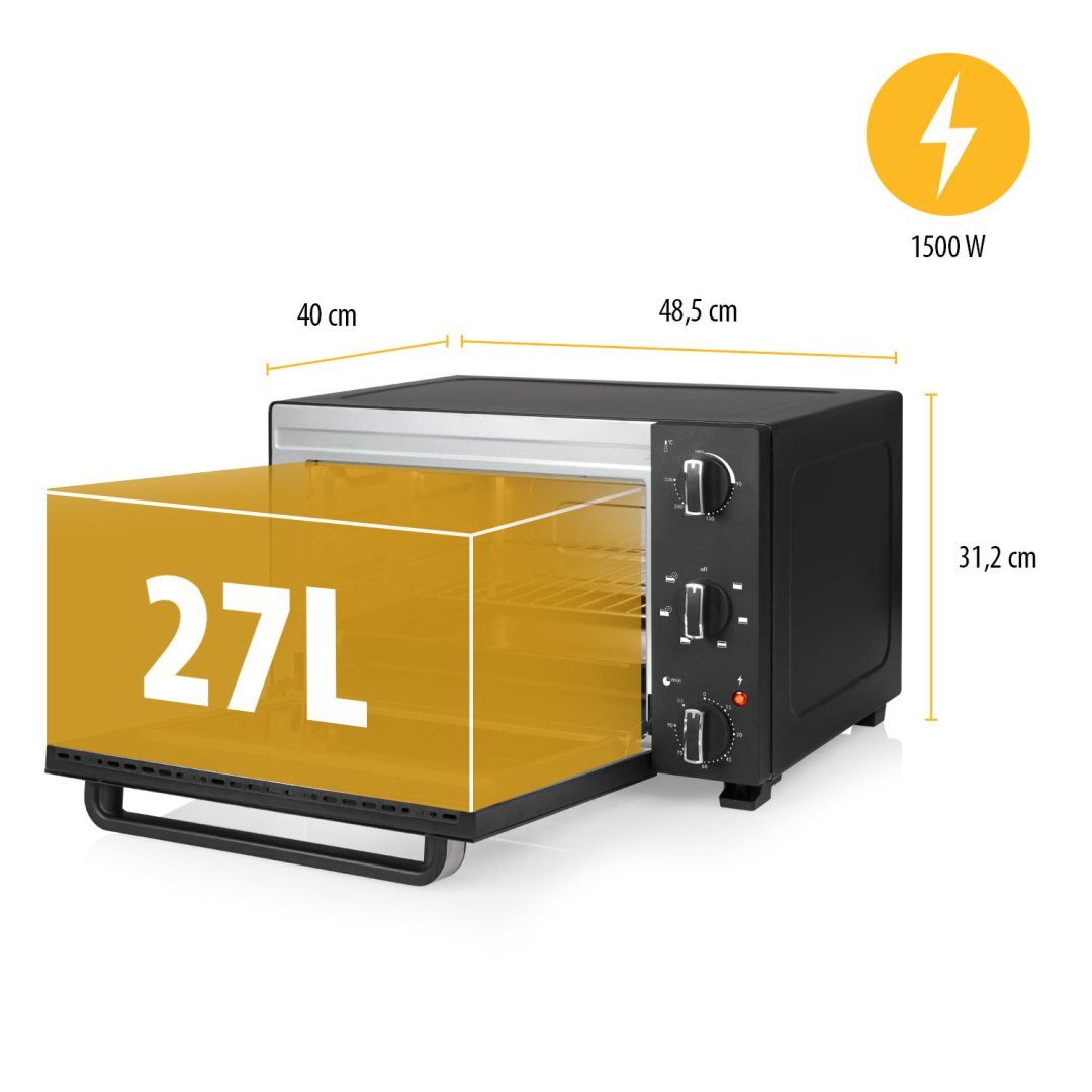 Tristar Minibackofen Tristar OV-3627 Konvektionsofen - 27L - 1500W, 27 L - 1500 W