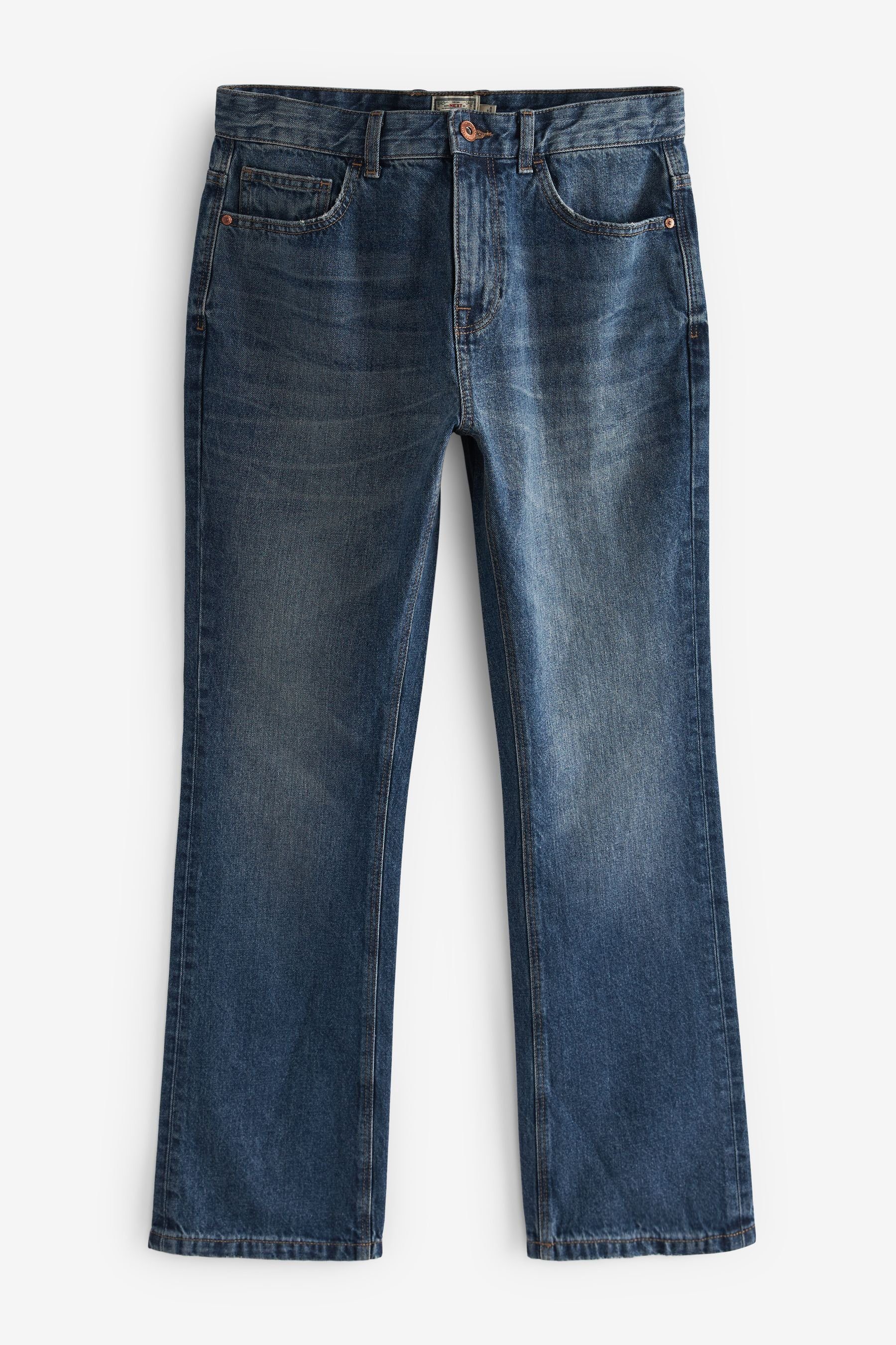 Next Bootcut-Jeans Baumwolljeans im Blue Bootcut (1-tlg) Vintage