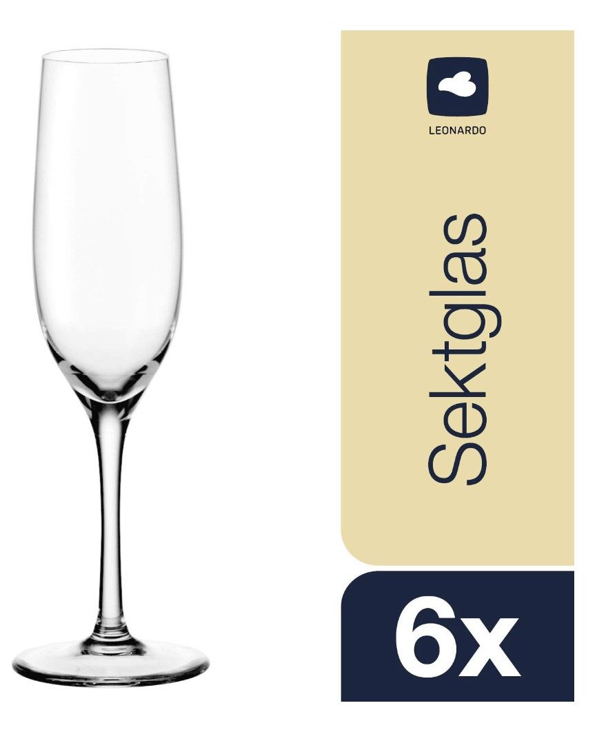 LEONARDO Sektglas, Kristallglas, Spülmaschinenfest