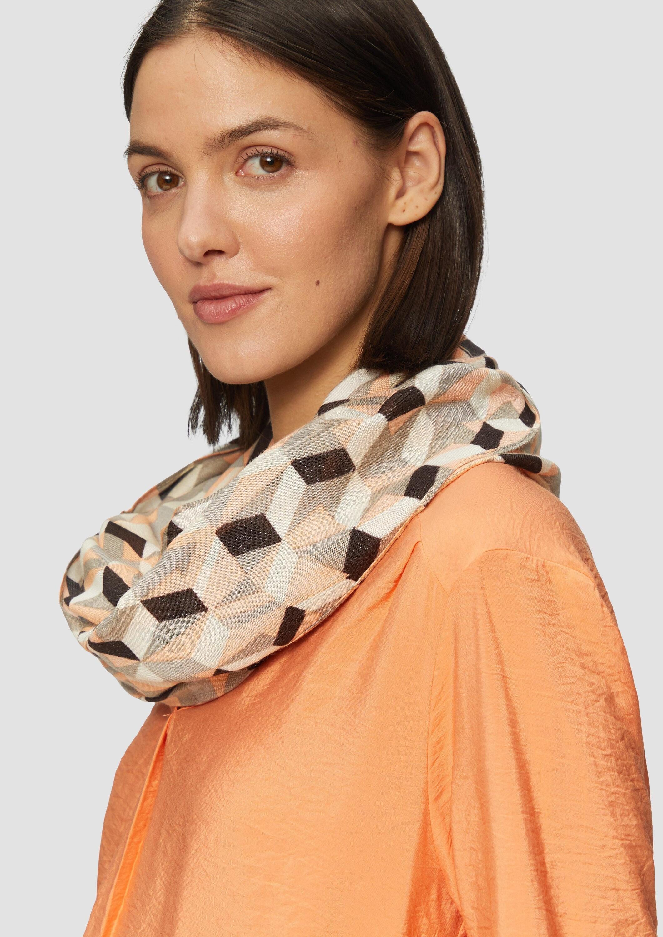 s.Oliver Loop Snood, Loop-Schal mit All-over-Grafikprint günstig online kaufen