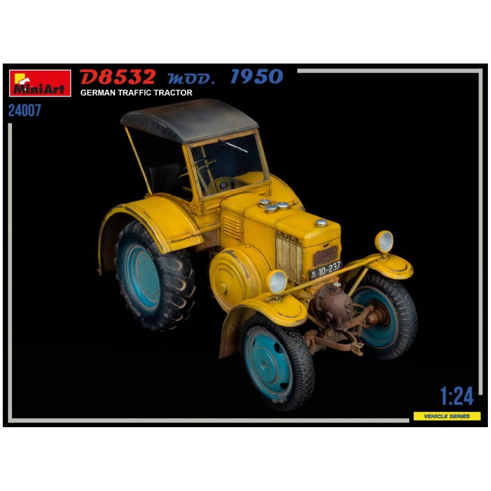 MiniArt Modellbausatz GERMAN TRAFFIC TRACTOR D8532 MOD.1950 / 1:24, Maßstab 1:24