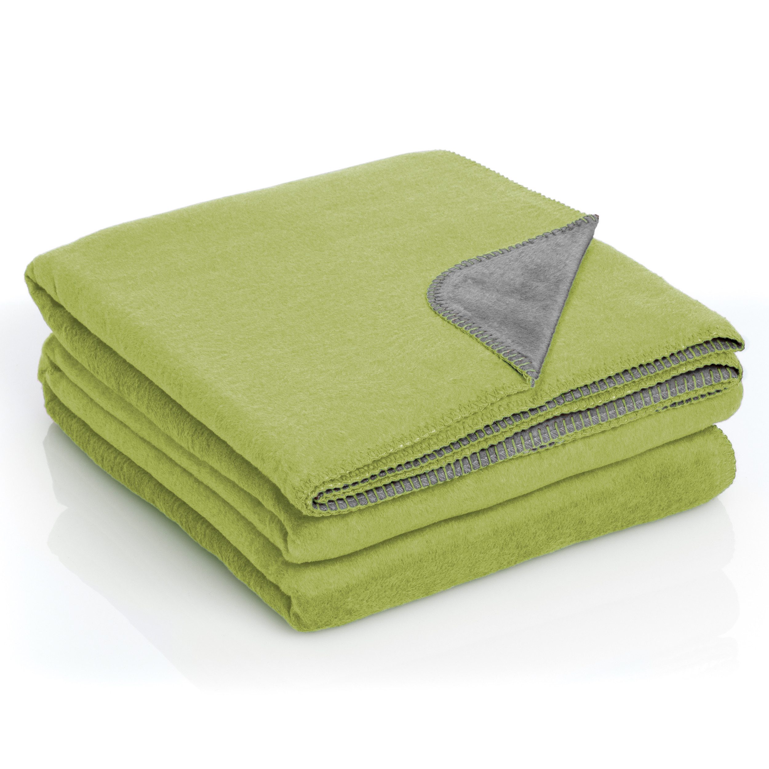 Wohndecke Moon Kuscheldecke Doubleface Baumwollmix gekettelter Rand, MOON Heimtextilien, Kuscheldecke