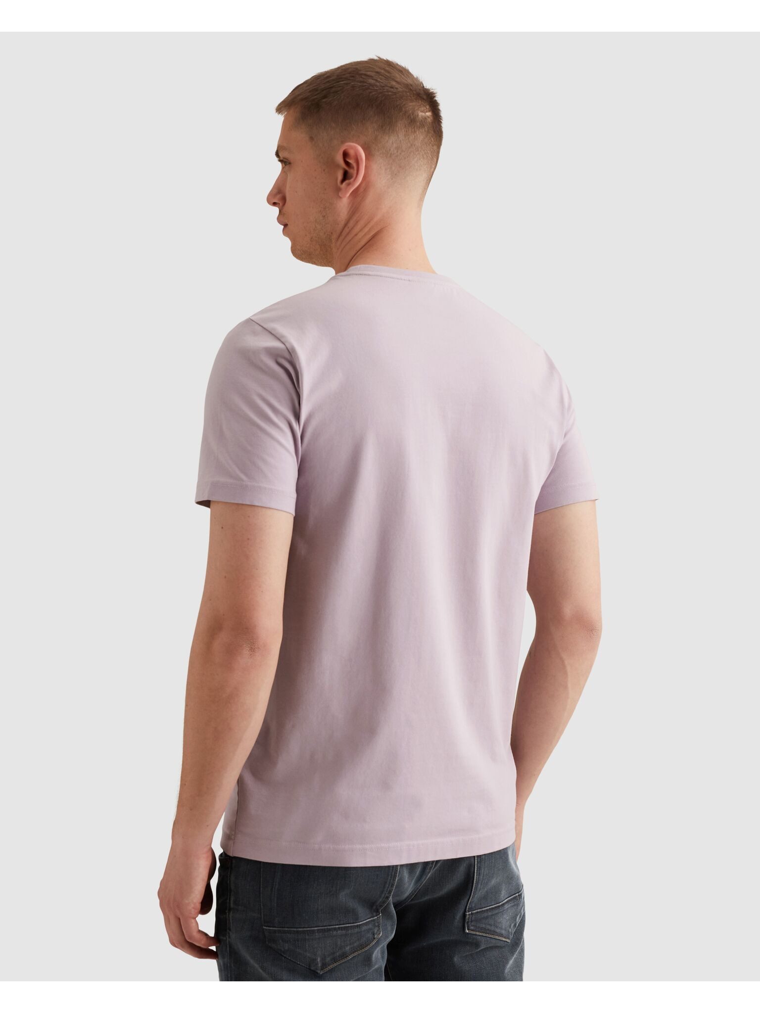 PME LEGEND T-Shirt mit eingefasstem Rundhalsausschnitt mit Rollkante
