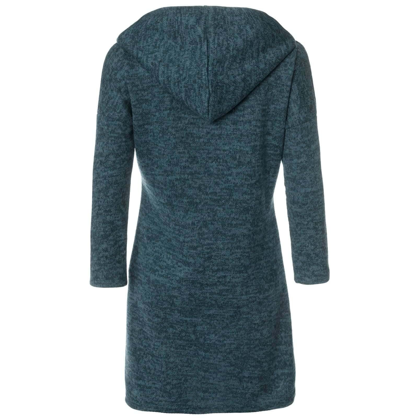 BEZLIT Blusenkleid Mädchen Pullover-Kleid Grün (1-tlg) Kängurutasche mit Kapuze
