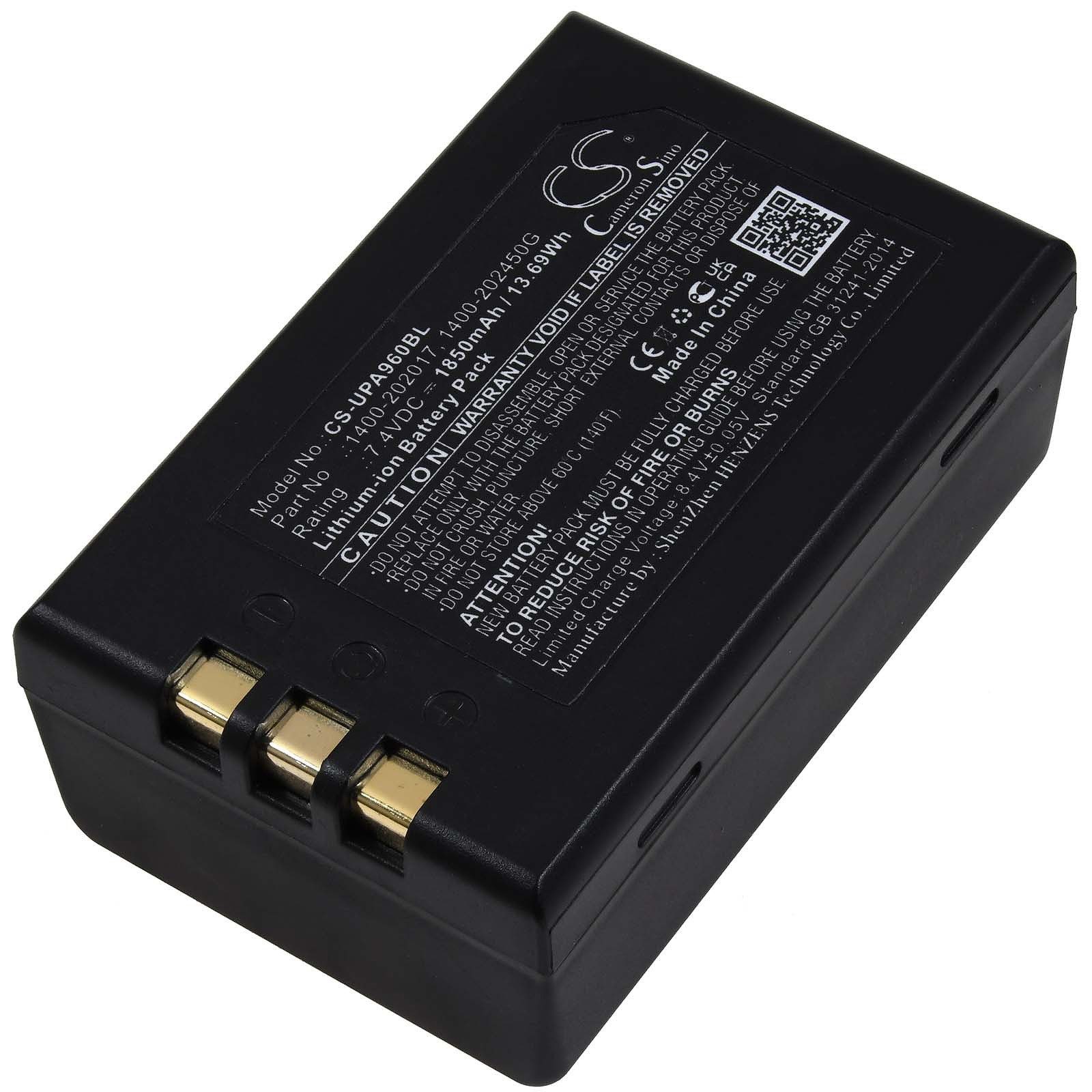 Powery Akku für Unitech PA960 PA962 PA963 Akku 1850 mAh (7.4 V)